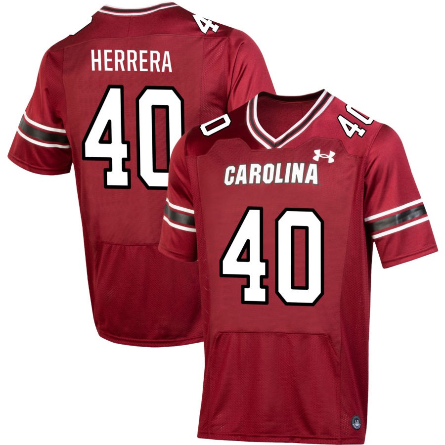 Alex Herrera Men's Under Armour Garnet South Carolina Gamecocks NIL Pick-A-Player Replica Football Jersey