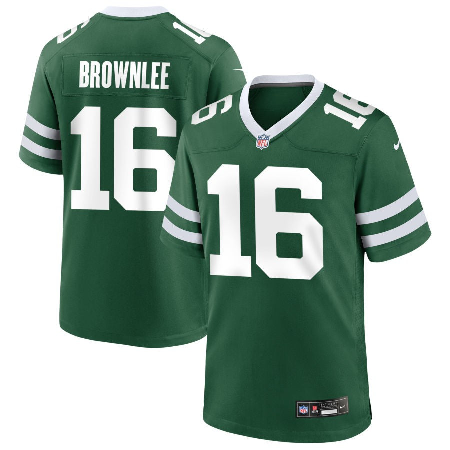 Jason Brownlee Men's Nike Legacy Green New York Jets Custom Game Jersey