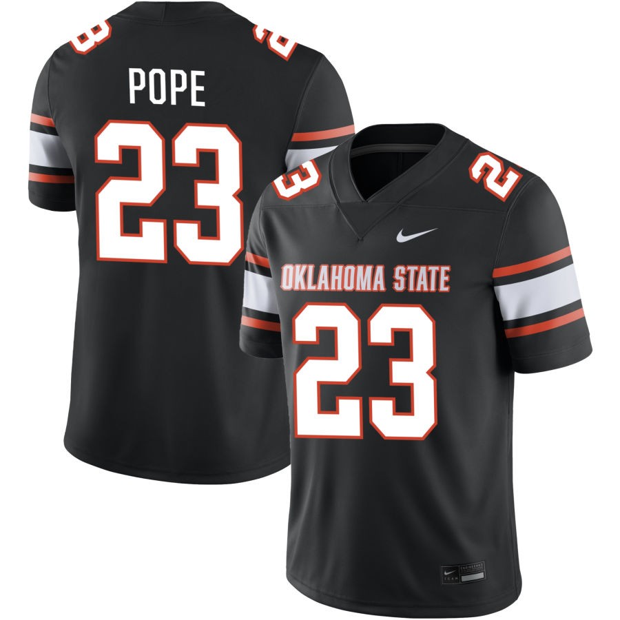 Jalen Pope Men's Nike Black Oklahoma State Cowboys Alternate NIL Pick-A-Player Game Jersey