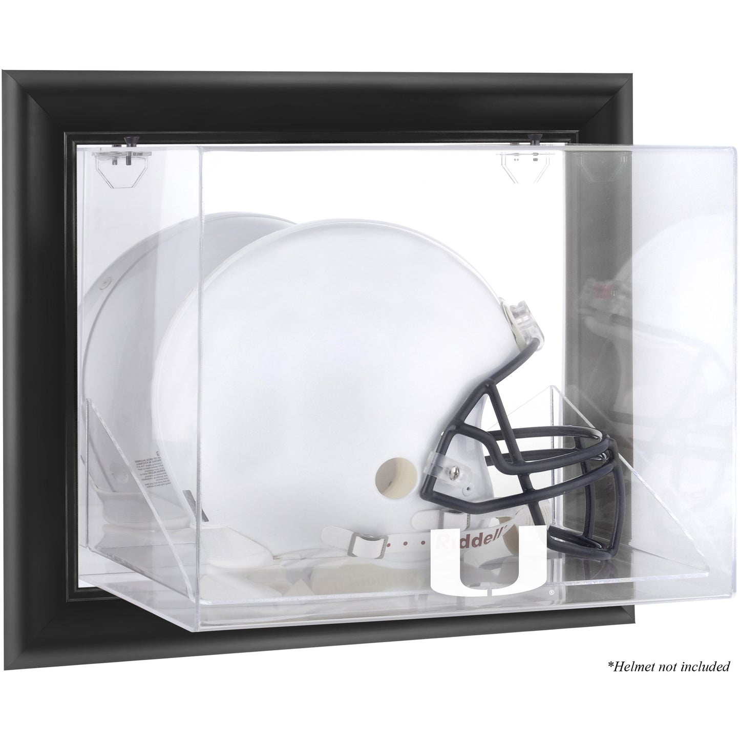 Miami Hurricanes Black Framed Wall-Mountable Helmet Display Case