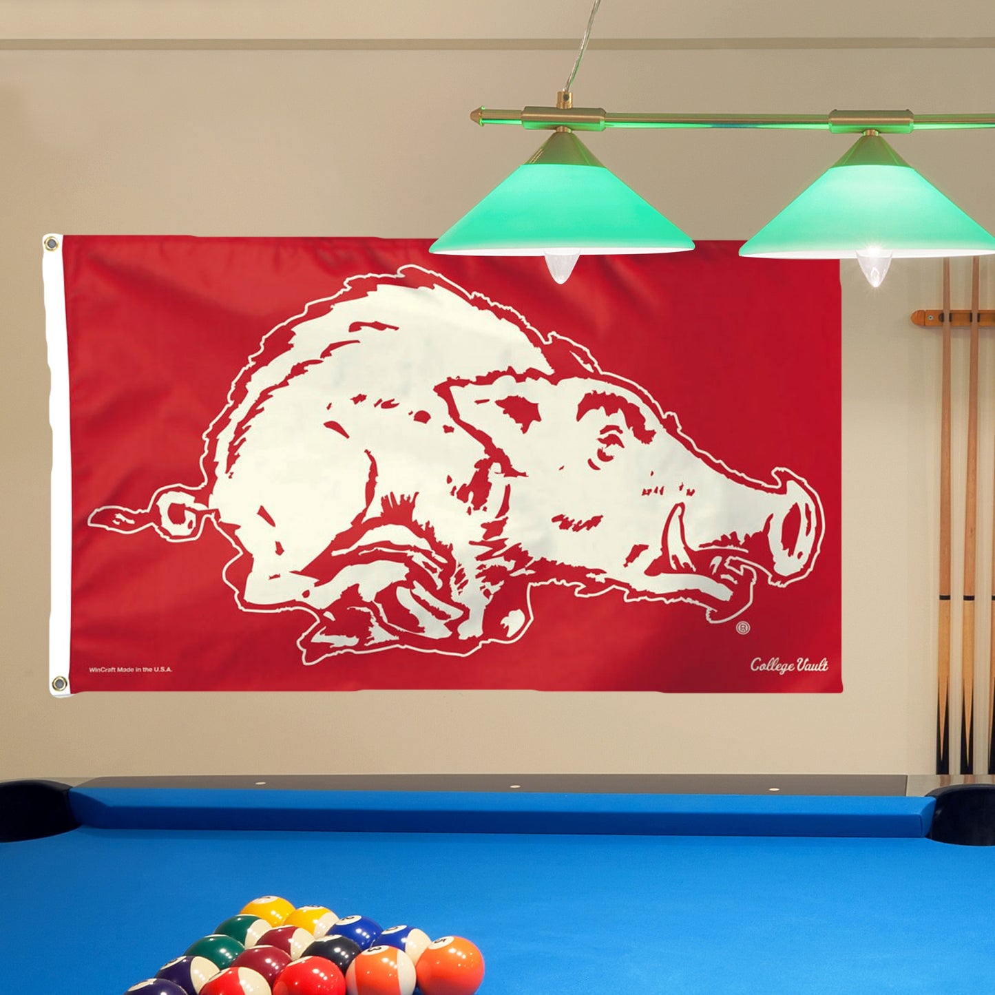 WinCraft Arkansas Razorbacks College Vault Logo Deluxe Single-Sided 3' x 5' Flag