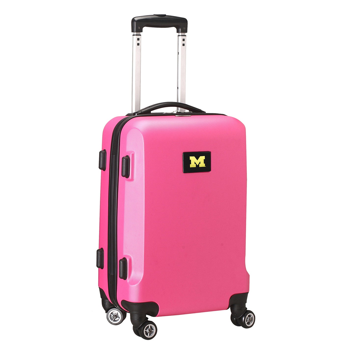 Pink Michigan Wolverines 20" 8-Wheel Hardcase Spinner Carry-On