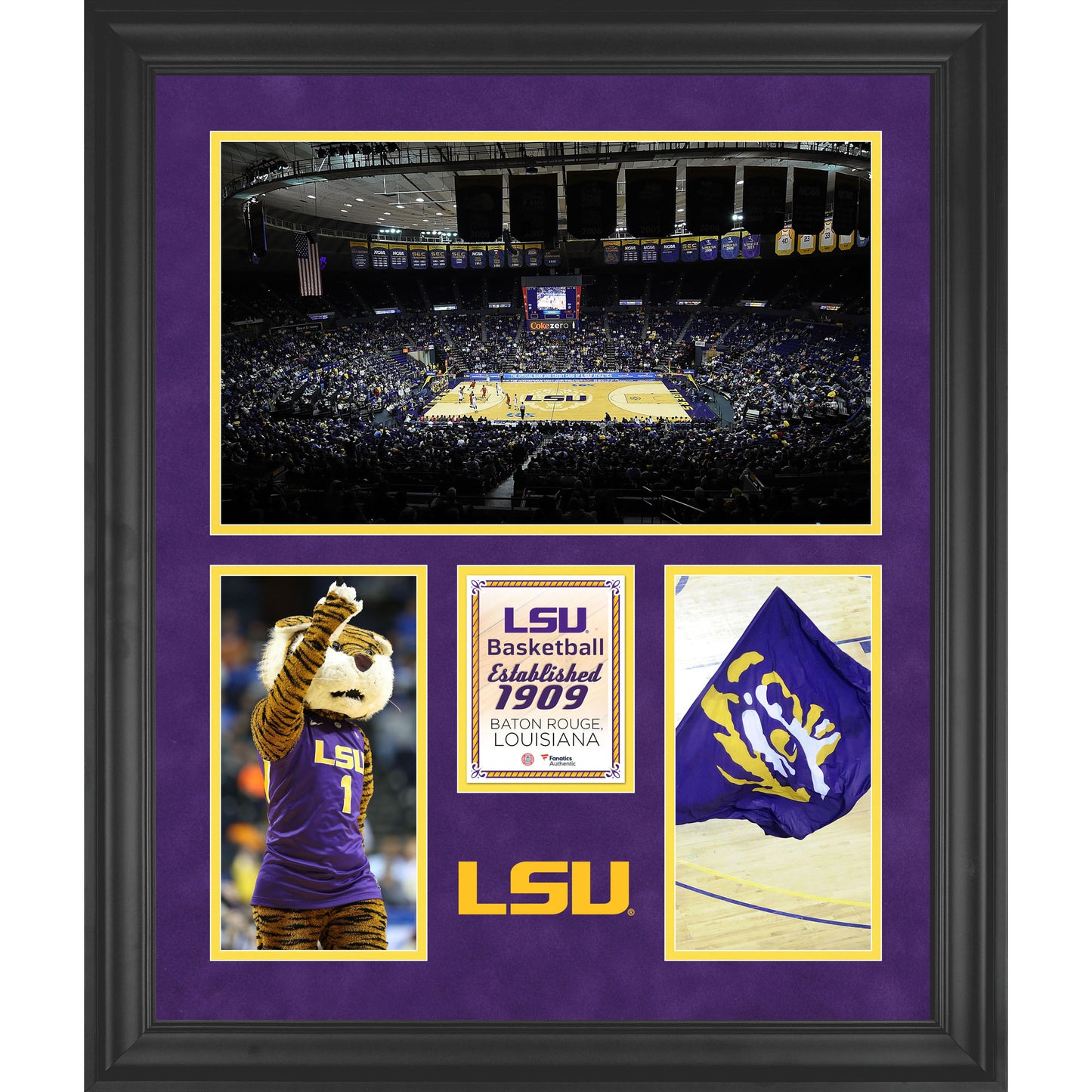 LSU Tigers Pete Maravich Assembly Center Framed 20" x 24" 3-Opening Collage