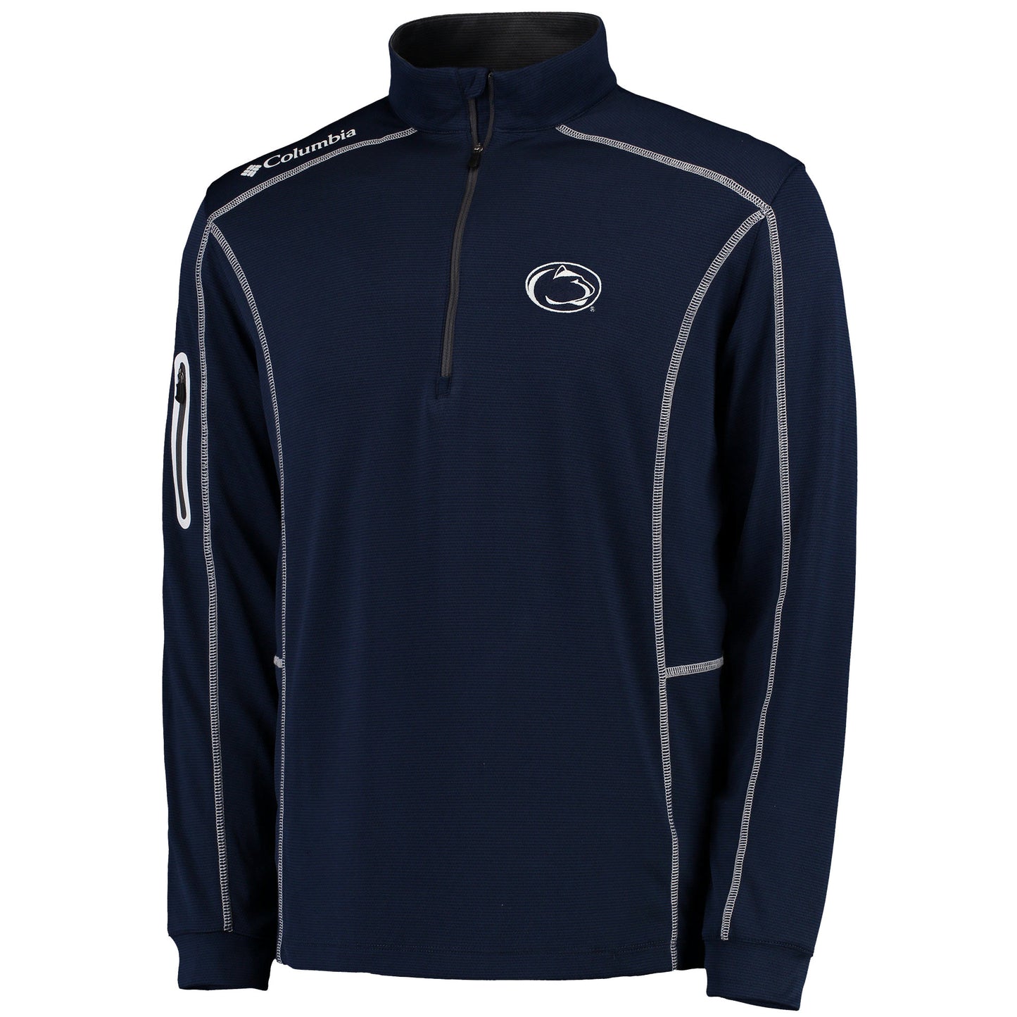 Men's Columbia Golf Navy Penn State Nittany Lions Shotgun Quarter-Zip Pullover