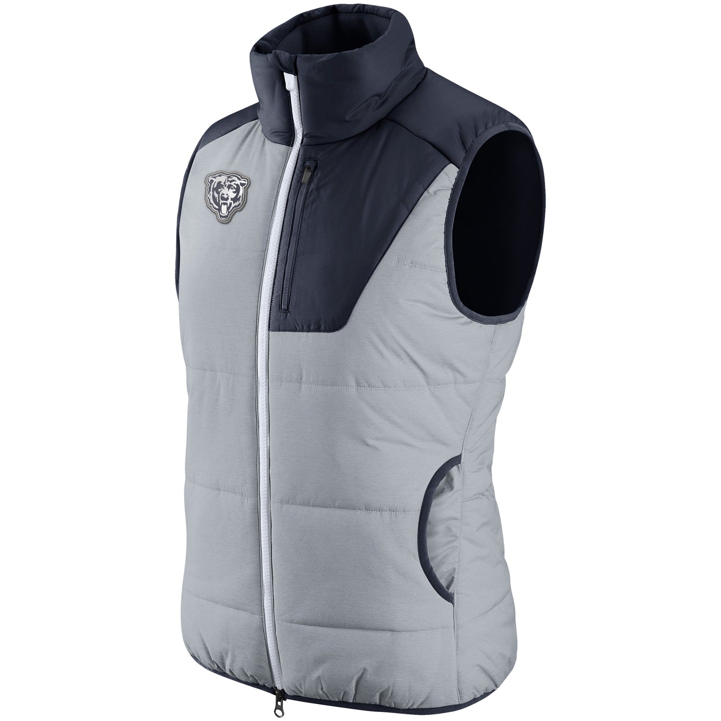 Women's Nike Heathered Gray Chicago Bears Champ Drive Vest