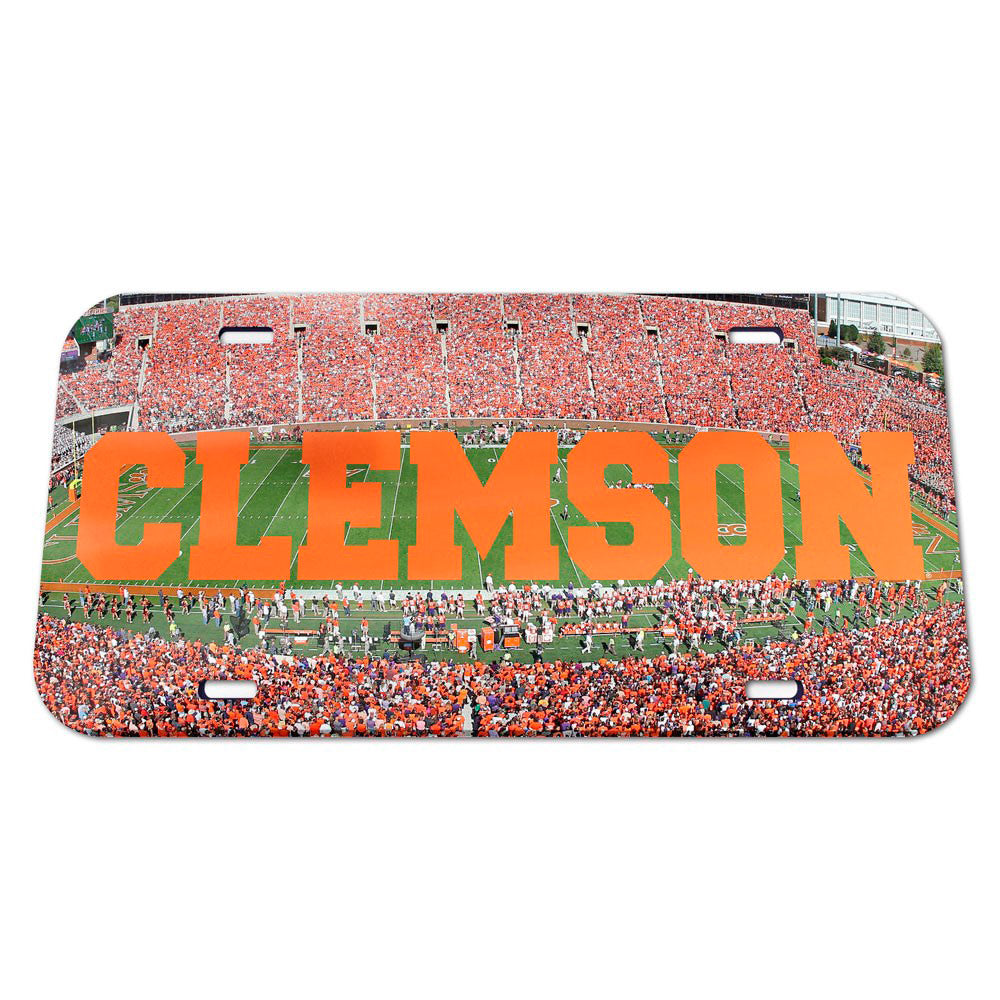 WinCraft Clemson Tigers Stadium Crystal Mirror License Plate