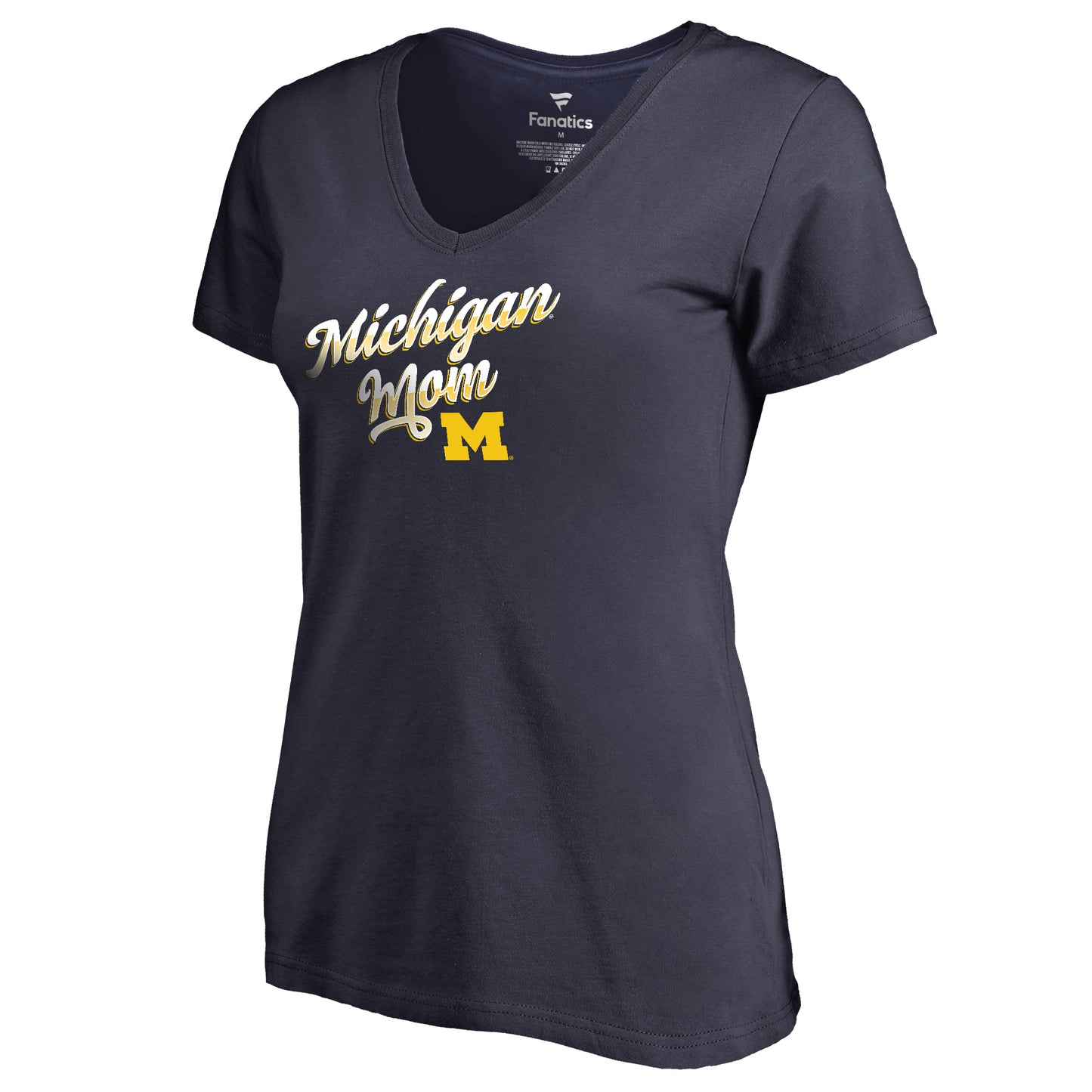 Women's Navy Michigan Wolverines Team Mom T-Shirt