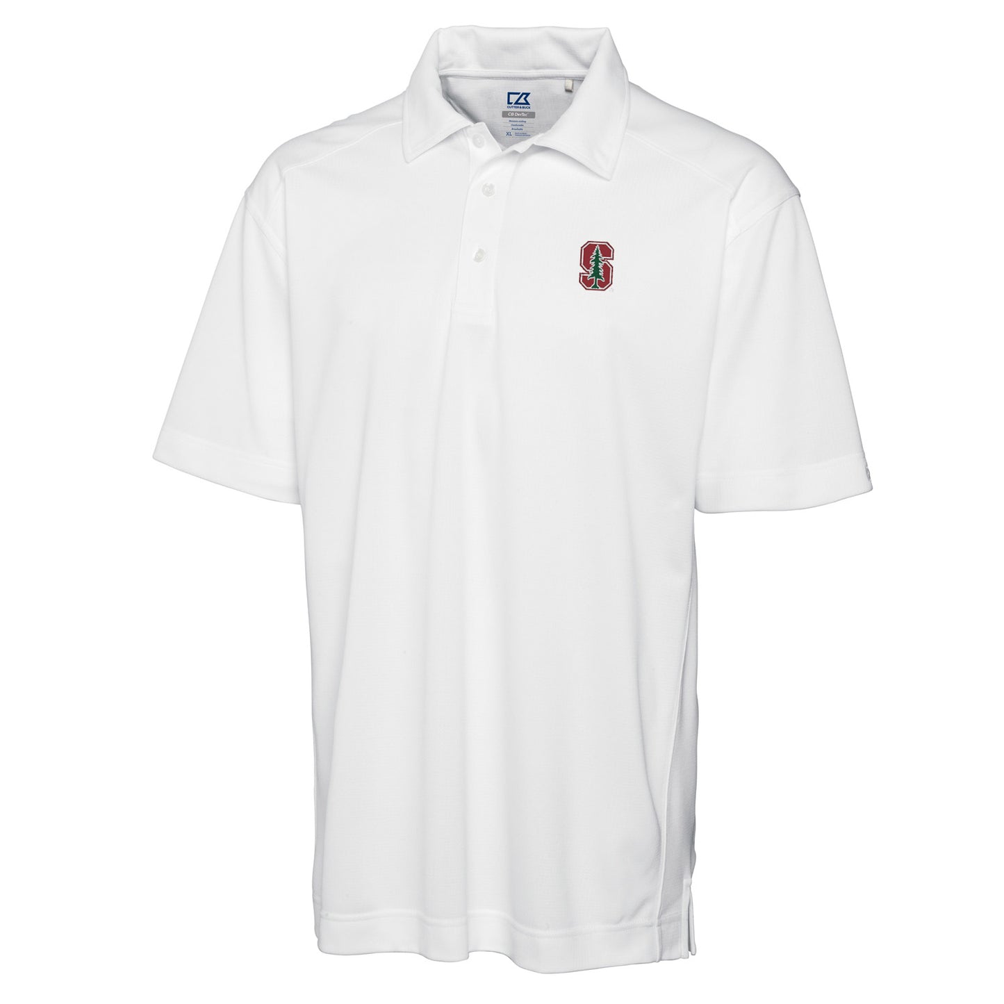 Men's Cutter & Buck White Stanford Cardinal Big & Tall DryTec Genre Polo