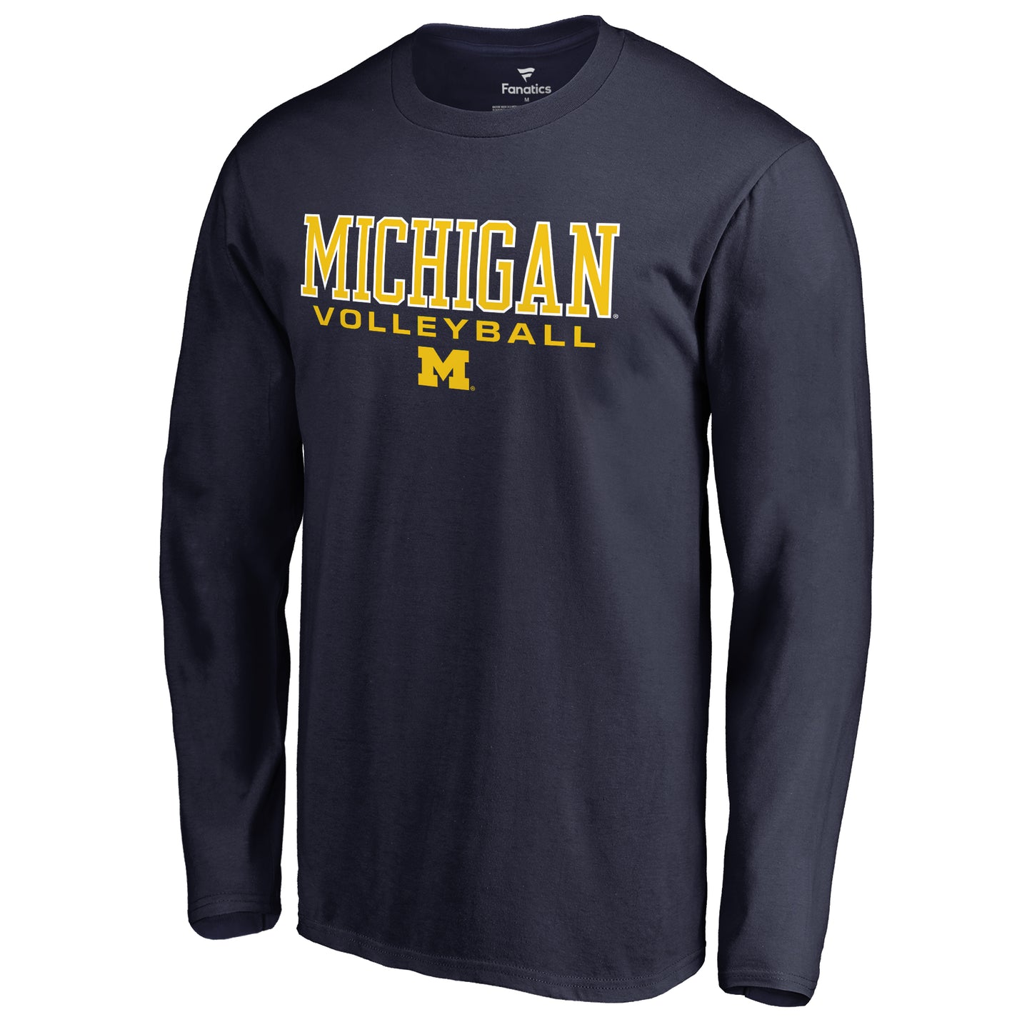 Men's Navy Michigan Wolverines True Sport Volleyball Long Sleeve T-Shirt