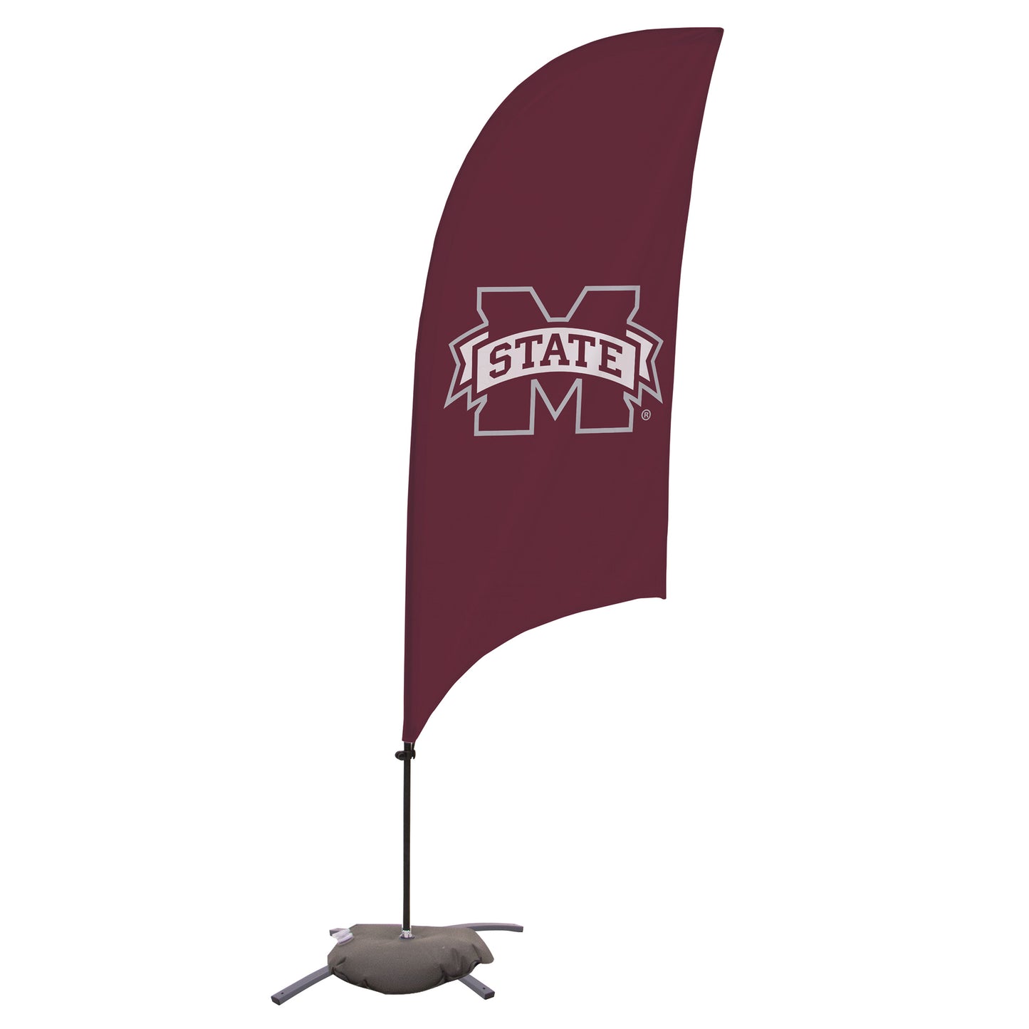 Mississippi State Bulldogs 7.5' M-State Razor Feather Flag with Base