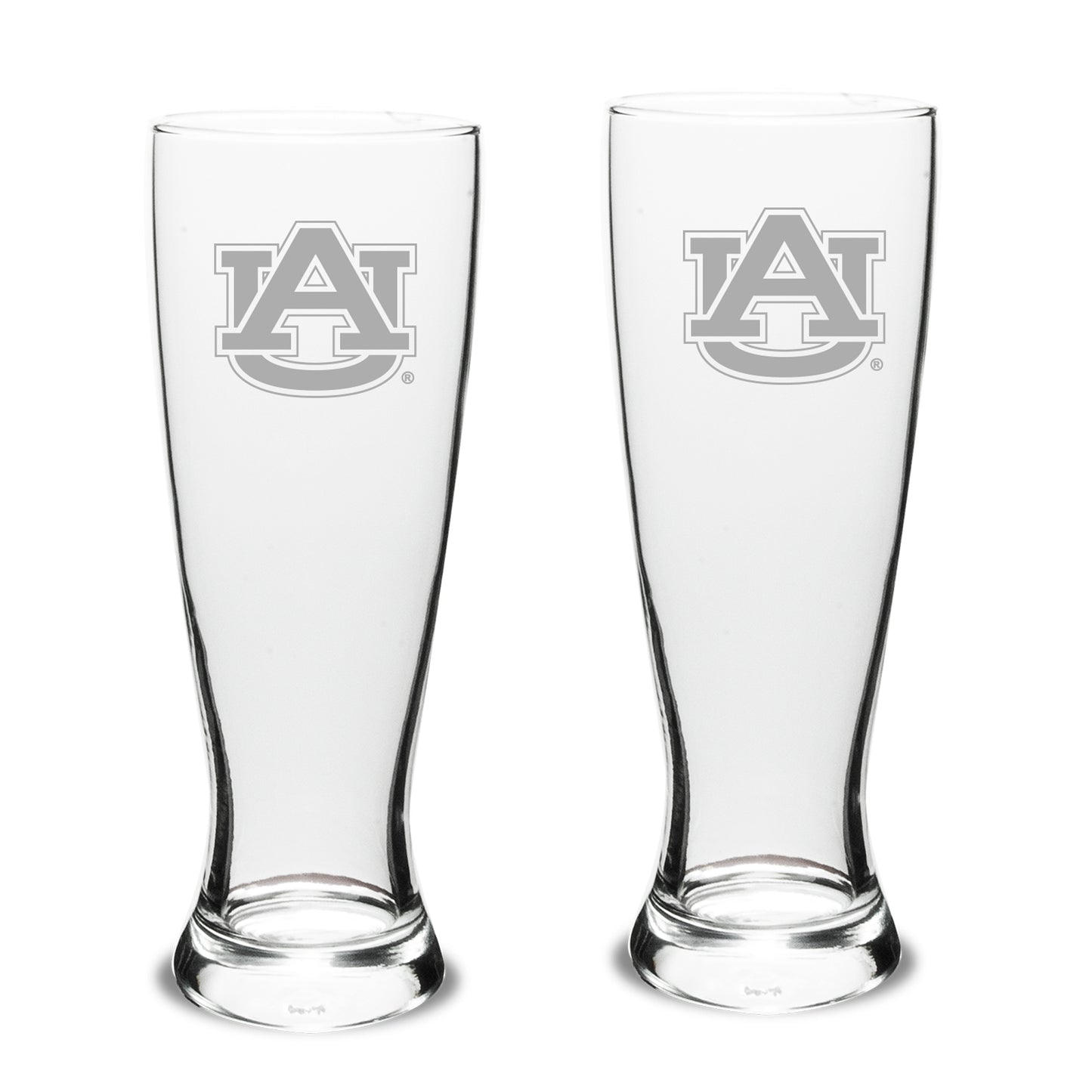 Auburn Tigers Set of 2 Stylish University Pilsner Glasses