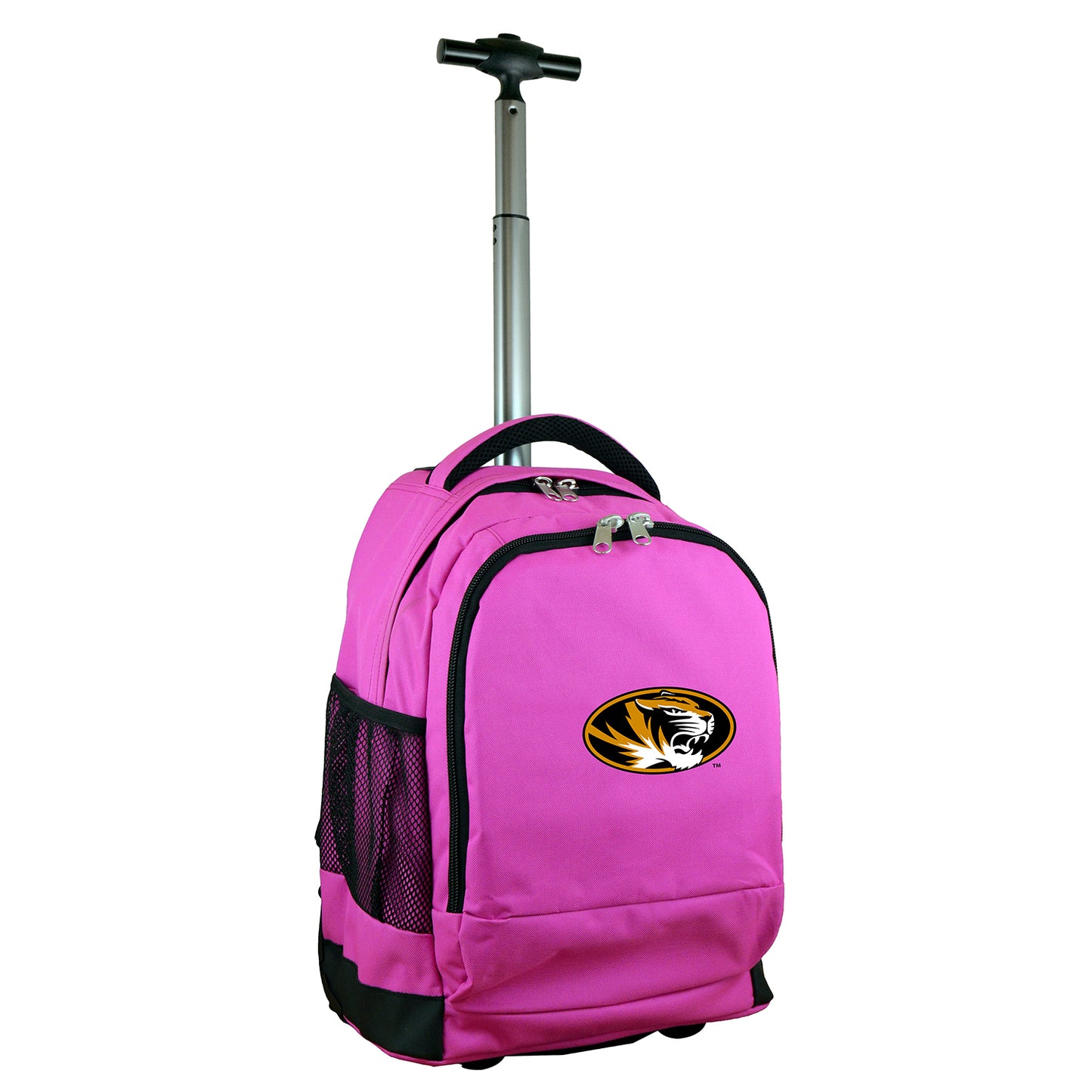 MOJO Pink Missouri Tigers 19'' Premium Wheeled Backpack