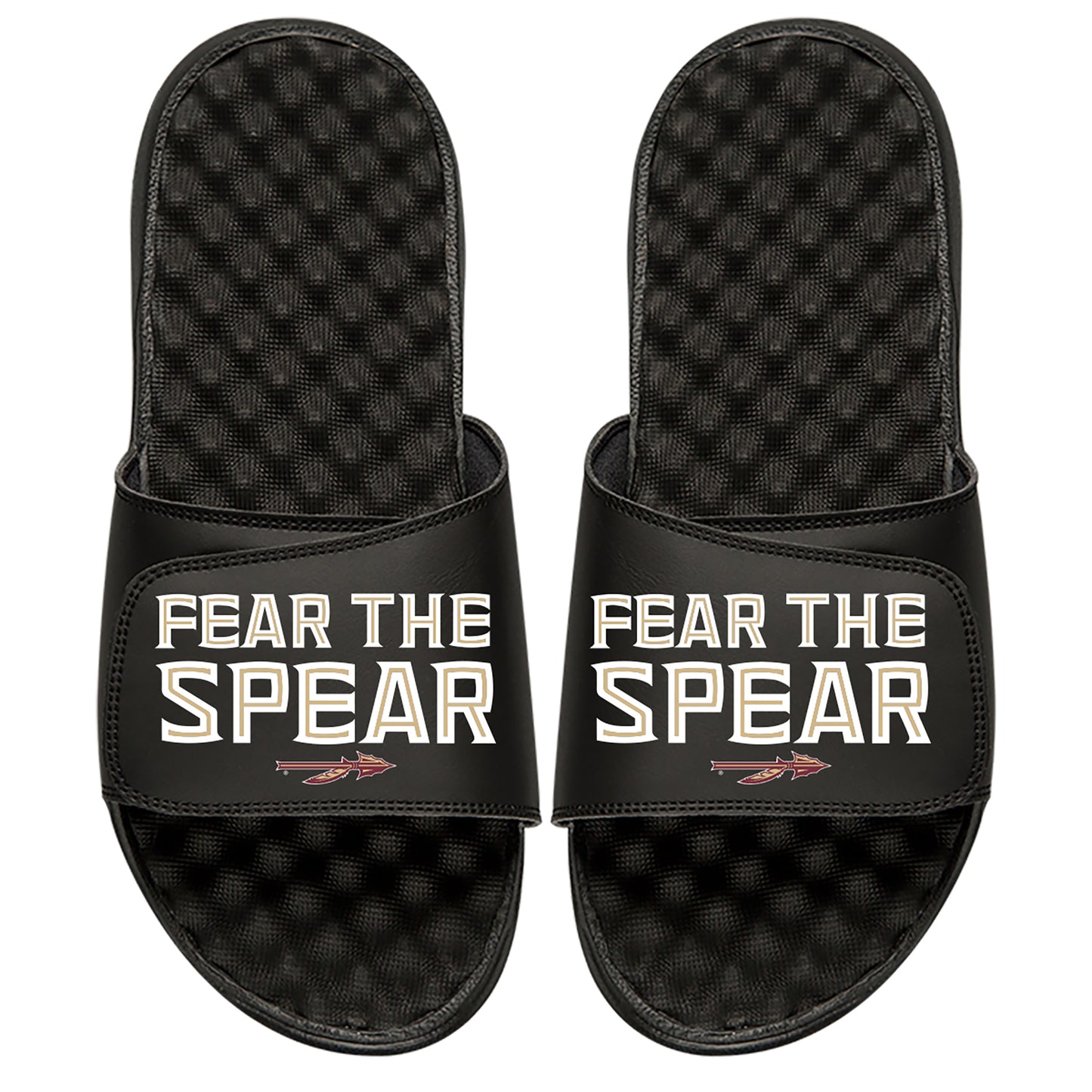 Men's ISlide Black Florida State Seminoles Fear The Spear Slide Sandals
