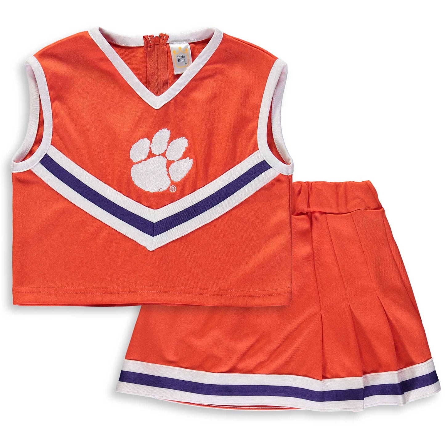 Girls Youth Orange Clemson Tigers Two-Piece Cheer Set