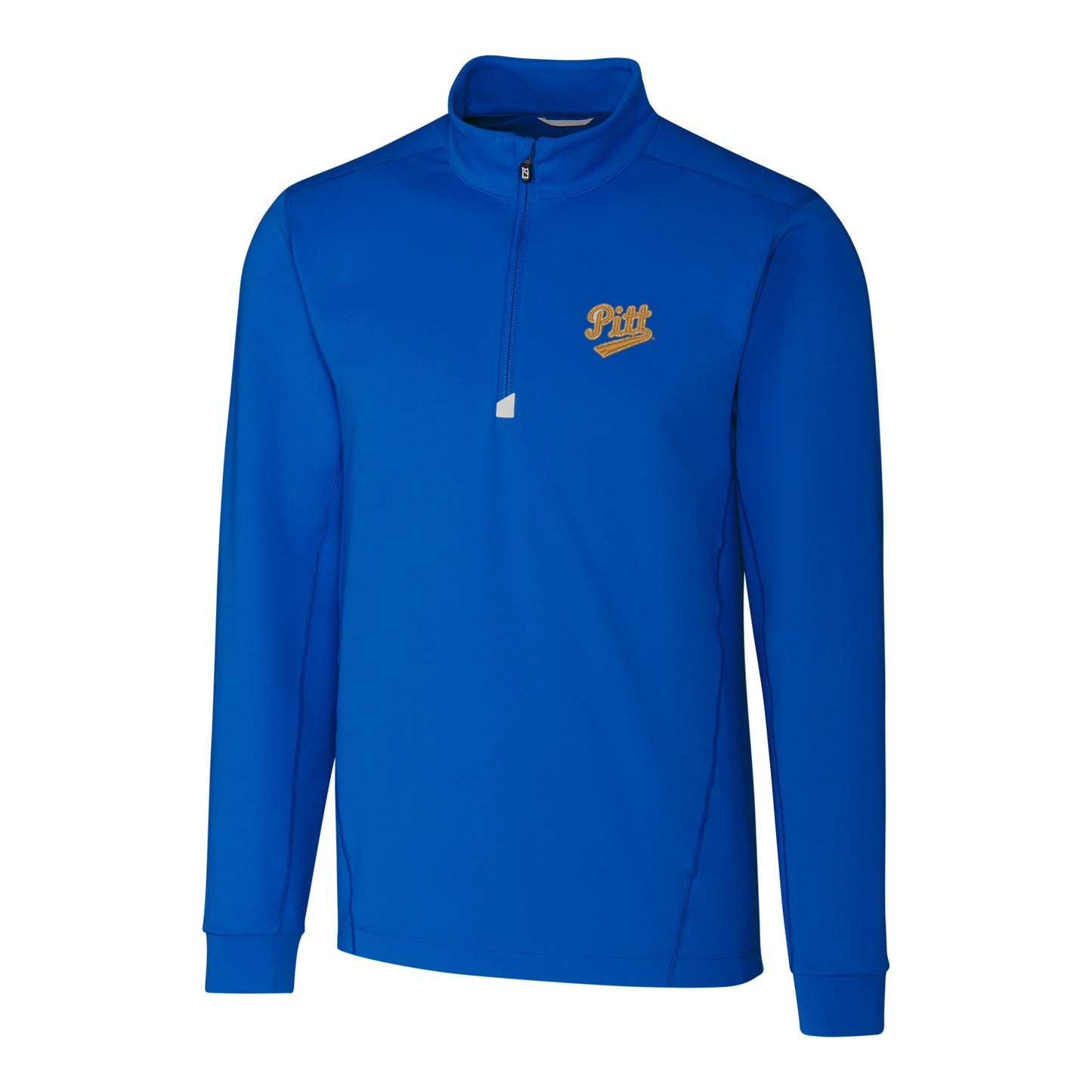 Men's Cutter & Buck Royal Pitt Panthers Traverse Vault Logo Half-Zip Jacket
