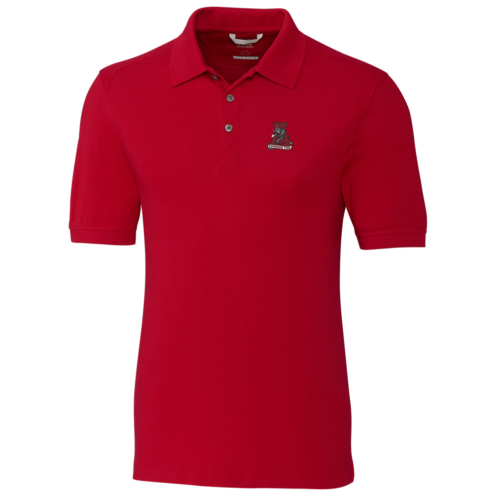 Men's Cutter & Buck Crimson Alabama Crimson Tide Big & Tall College Vault Advantage DryTec Tri-Blend Polo