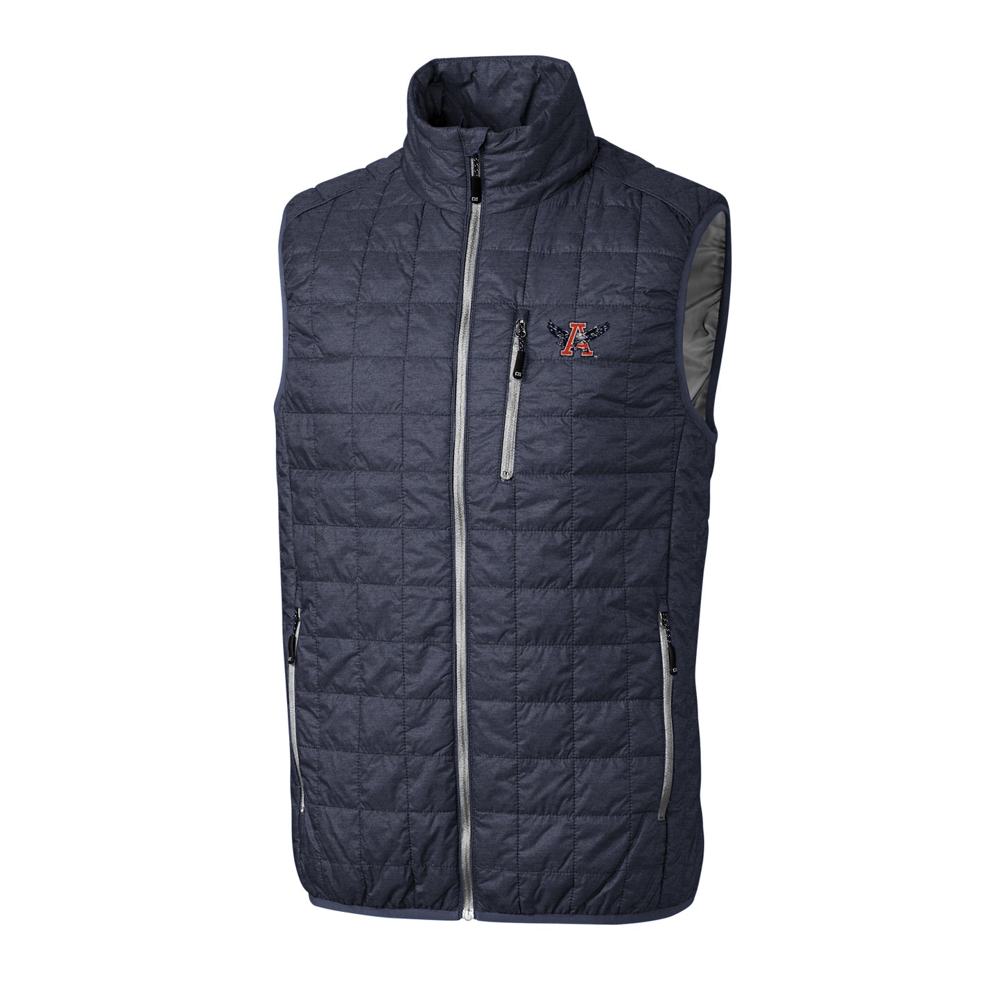 Men's Cutter & Buck Anthracite Auburn Tigers Big & Tall College Vault Rainier Full-Zip Vest