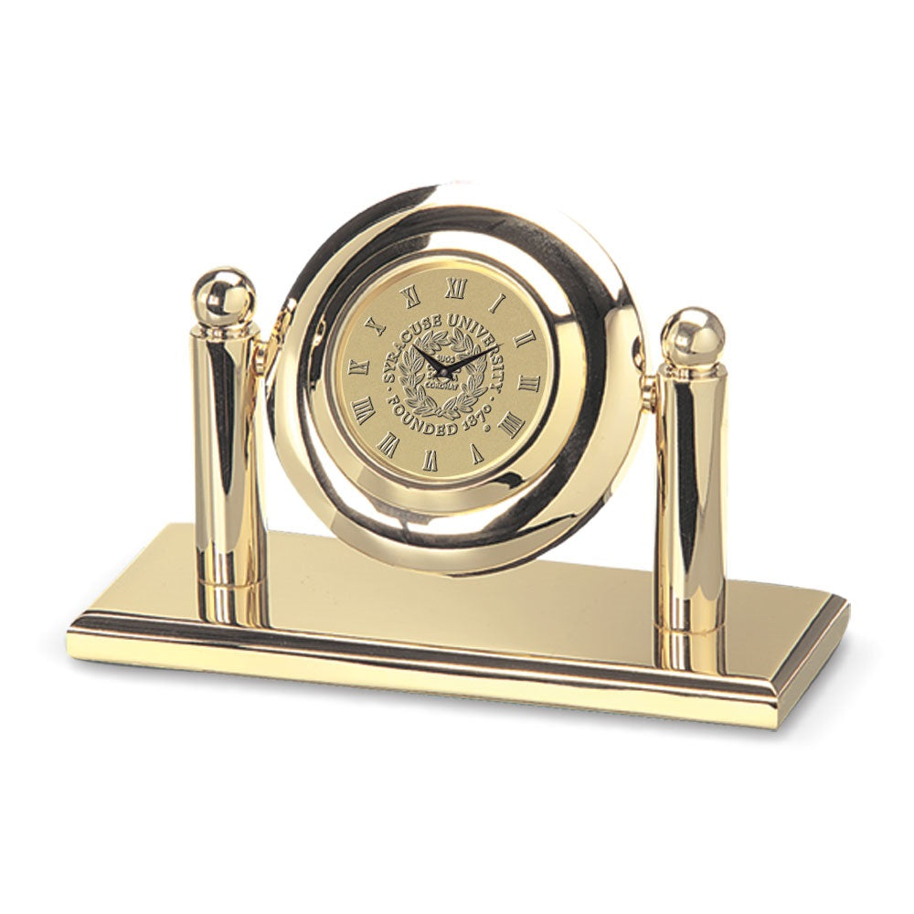 Gold Syracuse Orange Arcade Clock
