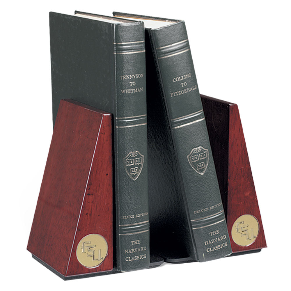 Gold Florida State Seminoles Bookends