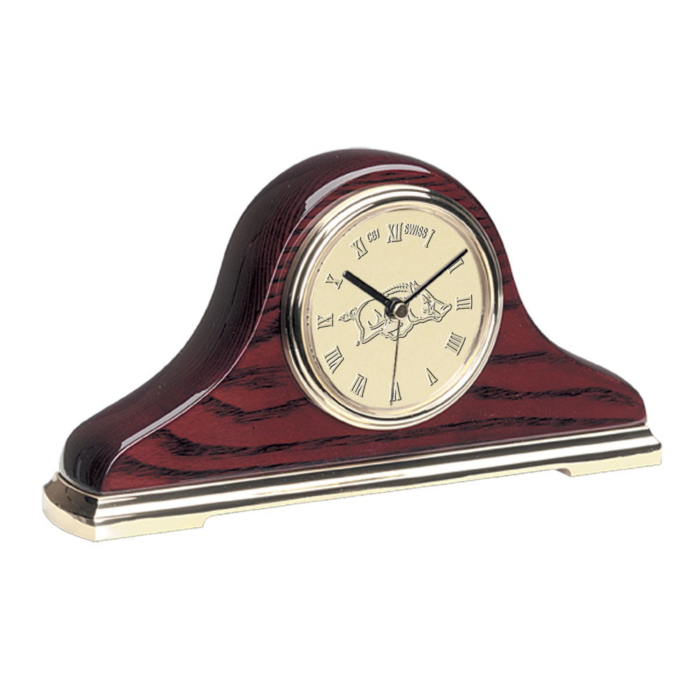 Gold Arkansas Razorbacks Napoleon Clock