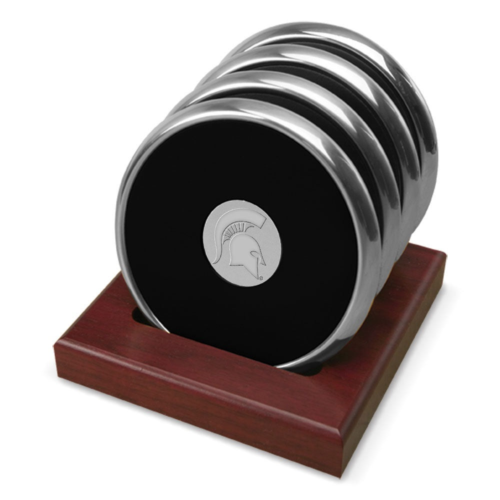 Silver Michigan State Spartans 4-Pack Coaster Set