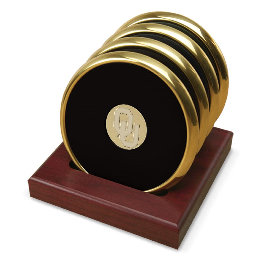 Gold Oklahoma Sooners 4-Pack Coaster Set