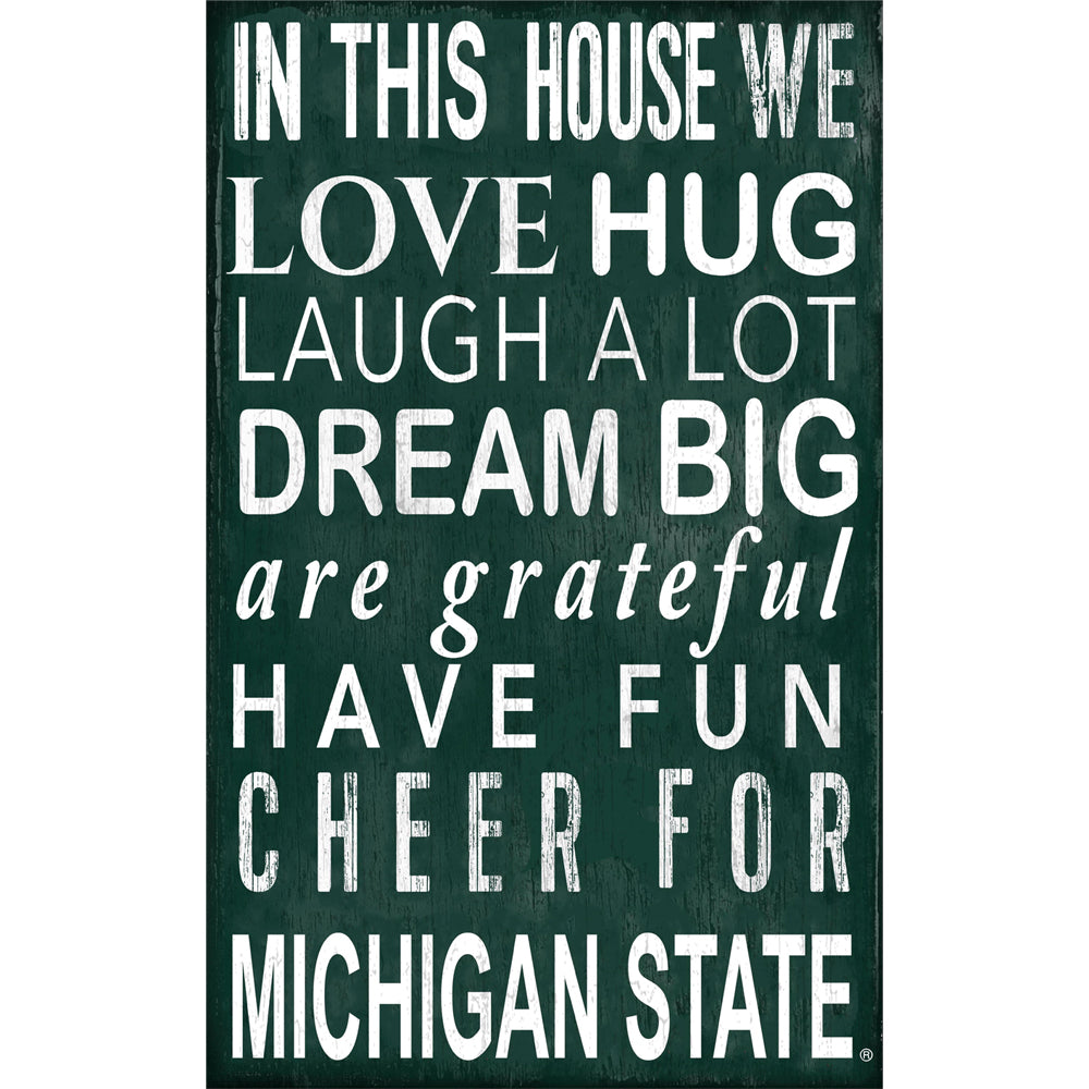Michigan State Spartans 11" x 19" In This House Sign