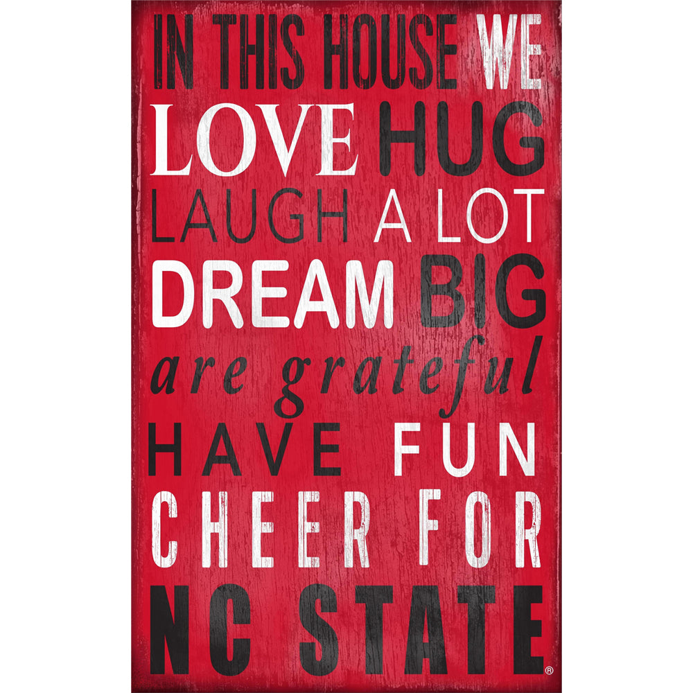 NC State Wolfpack 11" x 19" In This House Sign