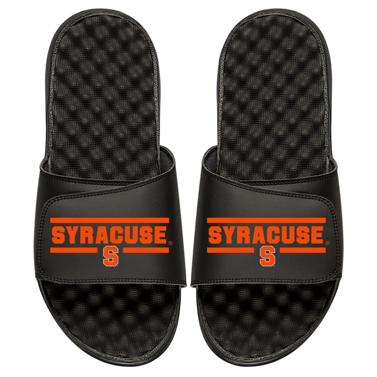 Youth ISlide Black Syracuse Orange Football Bar Logo Slide Sandals