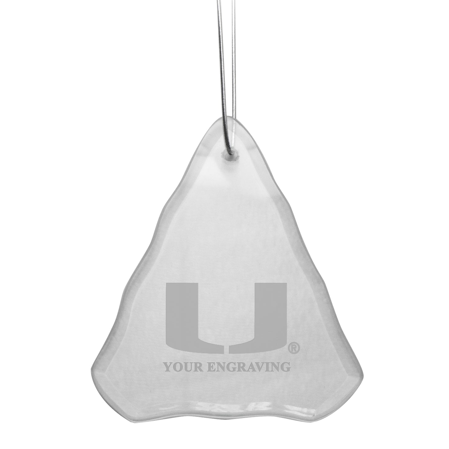 Miami Hurricanes Crystal Tree Personalized Ornament