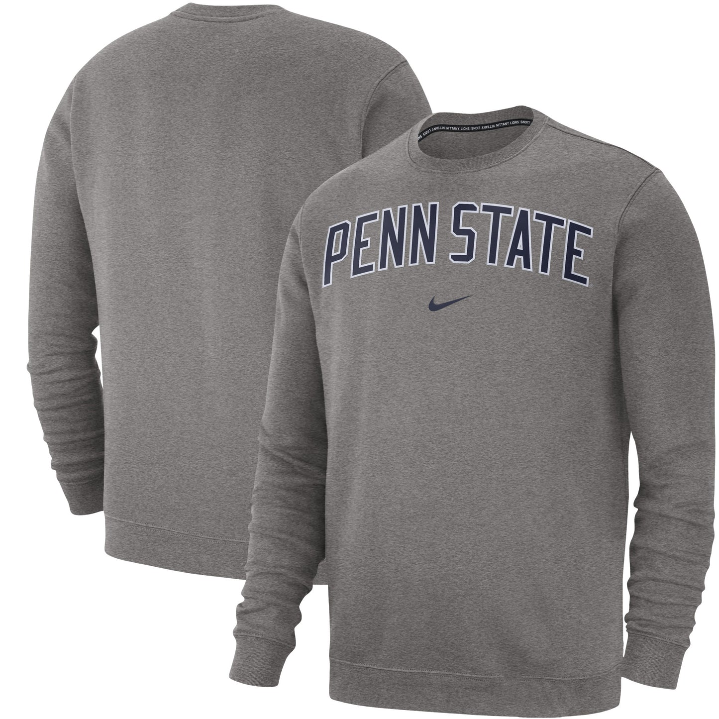 Men's Nike Heather Gray Penn State Nittany Lions Club Fleece Sweatshirt