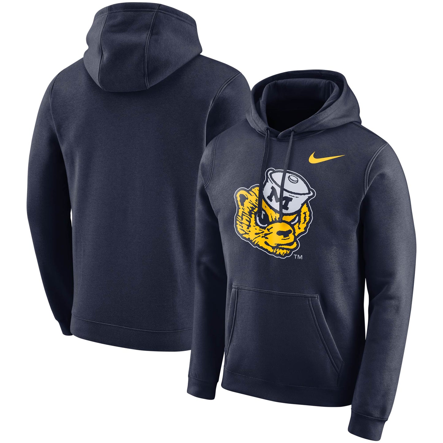 Men's Nike Navy Michigan Wolverines Vault Club Fleece Pullover Hoodie