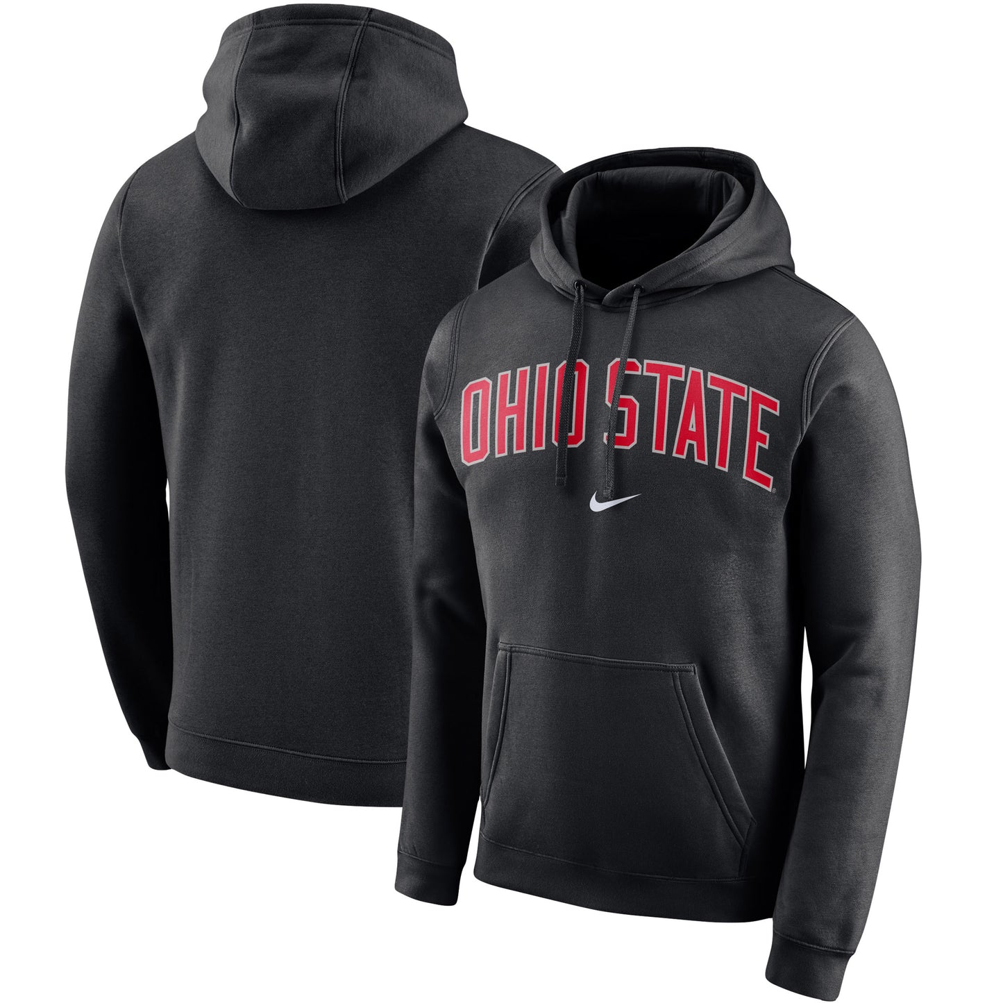 Men's Nike Black Ohio State Buckeyes Arch Club Fleece Pullover Hoodie