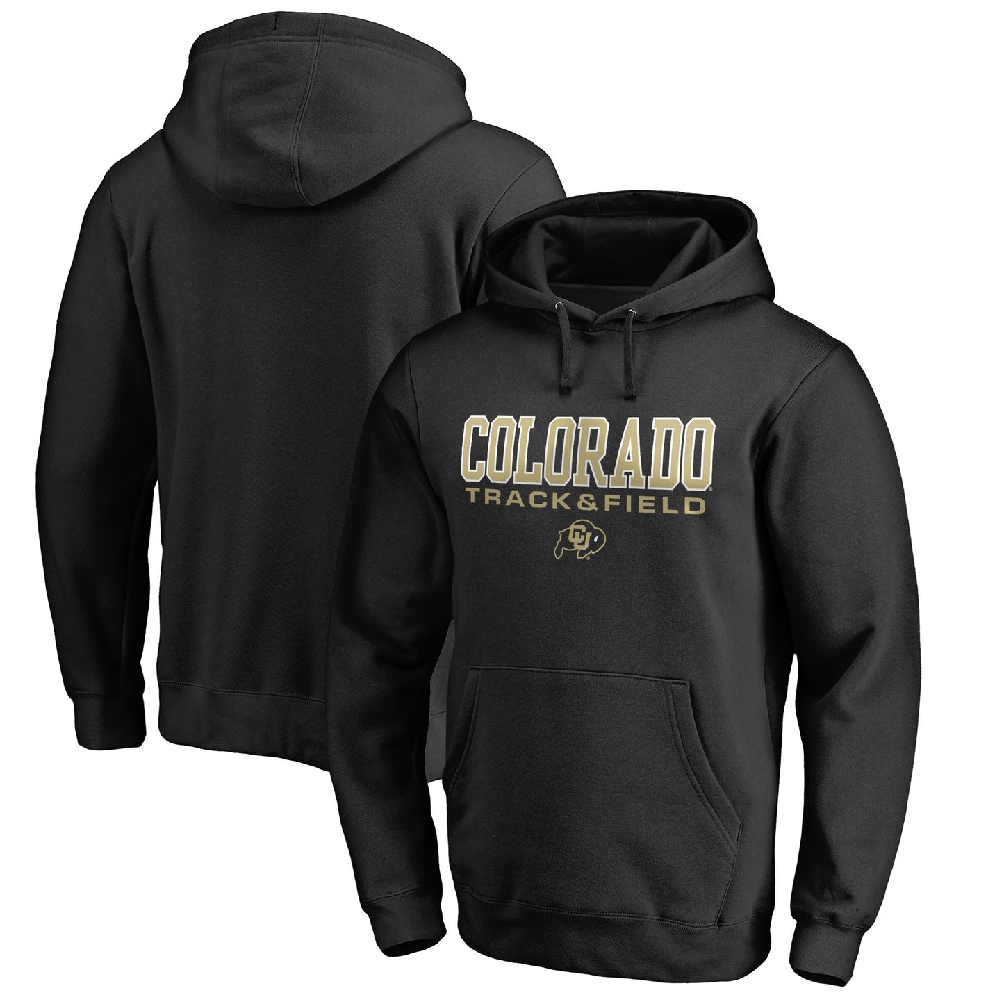 Men's Black Colorado Buffaloes True Sport Track and Field Pullover Hoodie