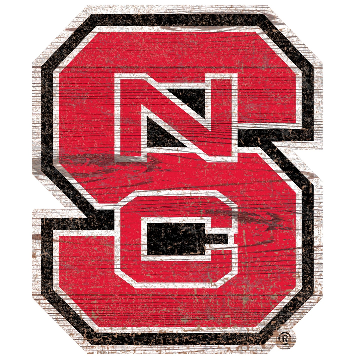 NC State Wolfpack Distressed Logo Cutout Sign