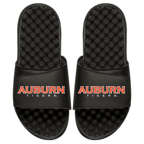 Men's ISlide Black Auburn Tigers Wordmark Slide Sandals