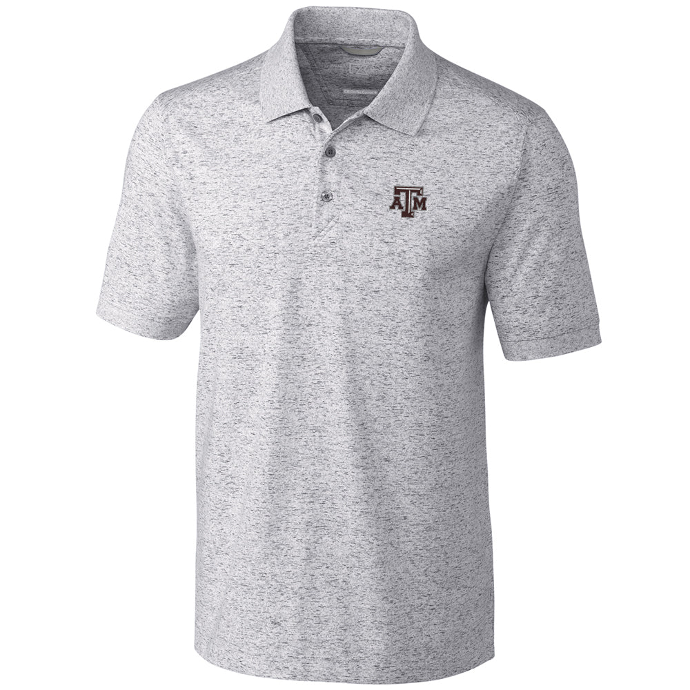 Men's Cutter & Buck Gray Texas A&M Aggies Big & Tall Advantage Space Dye Polo