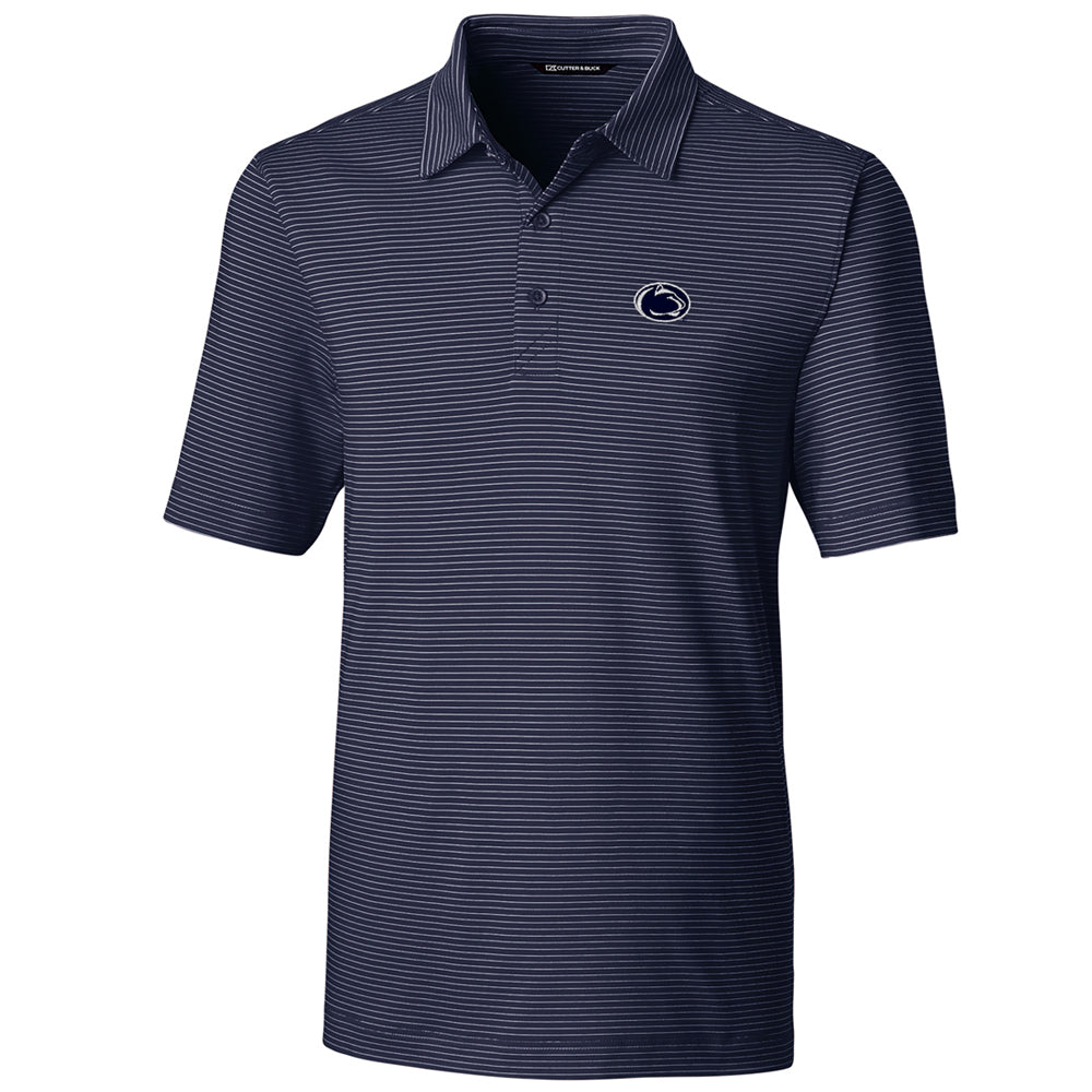 Men's Cutter & Buck Navy Penn State Nittany Lions Big & Tall Forge Pencil Stripe Polo