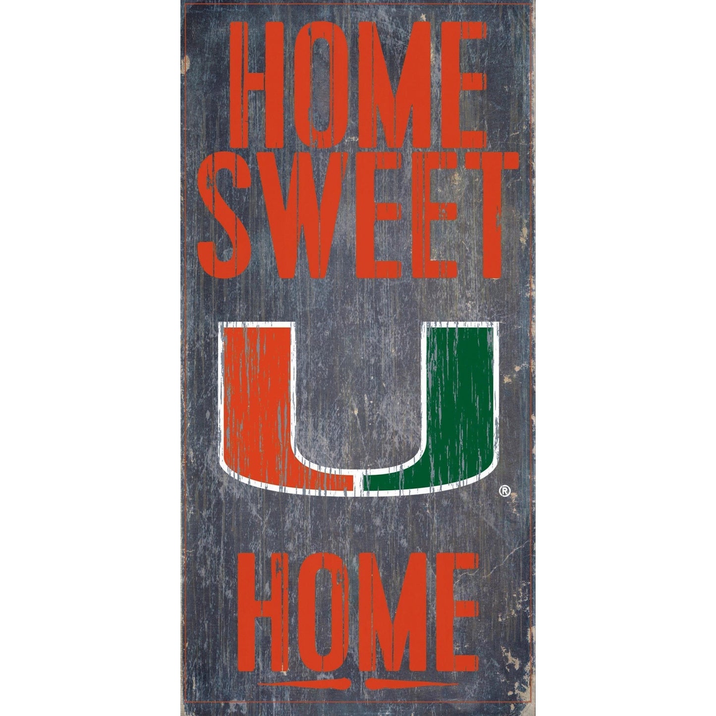 Miami Hurricanes 6'' x 12'' Home Sweet Home Sign