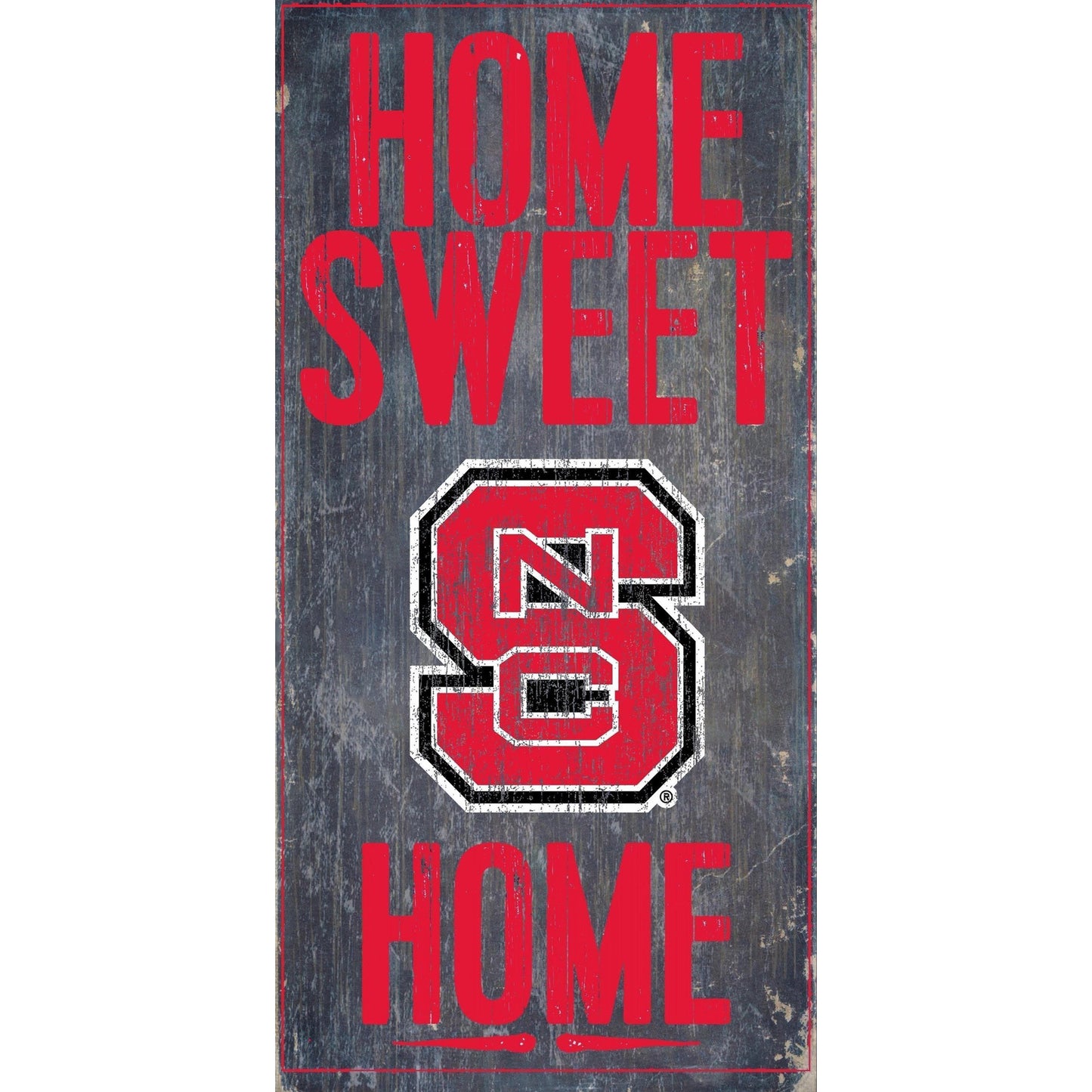 NC State Wolfpack 6'' x 12'' Home Sweet Home Sign