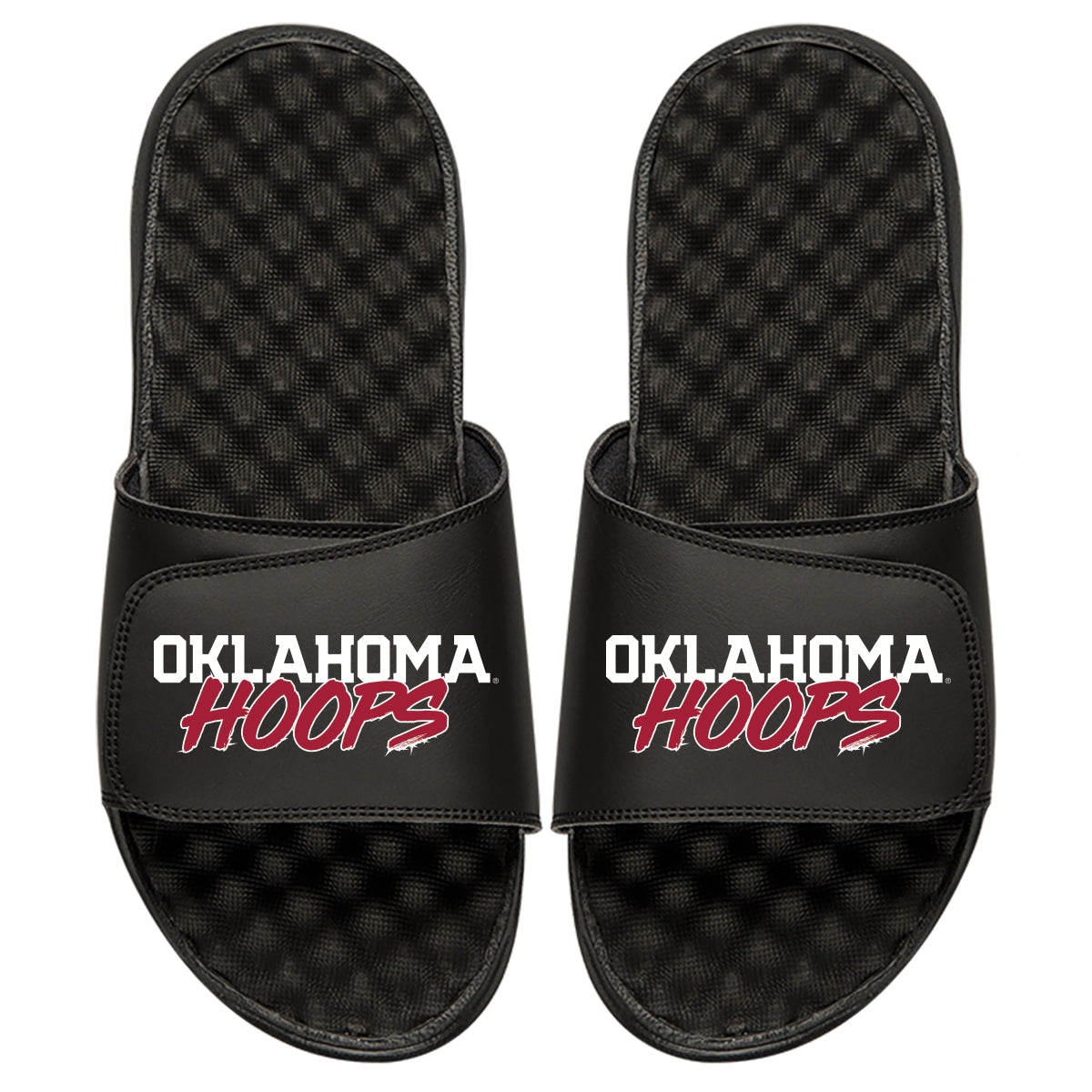 Men's ISlide Black Oklahoma Sooners Hoop Slide Sandals