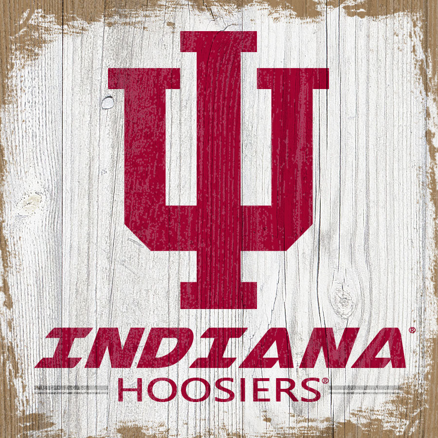 Indiana Hoosiers 6'' x 6'' Team Logo Block