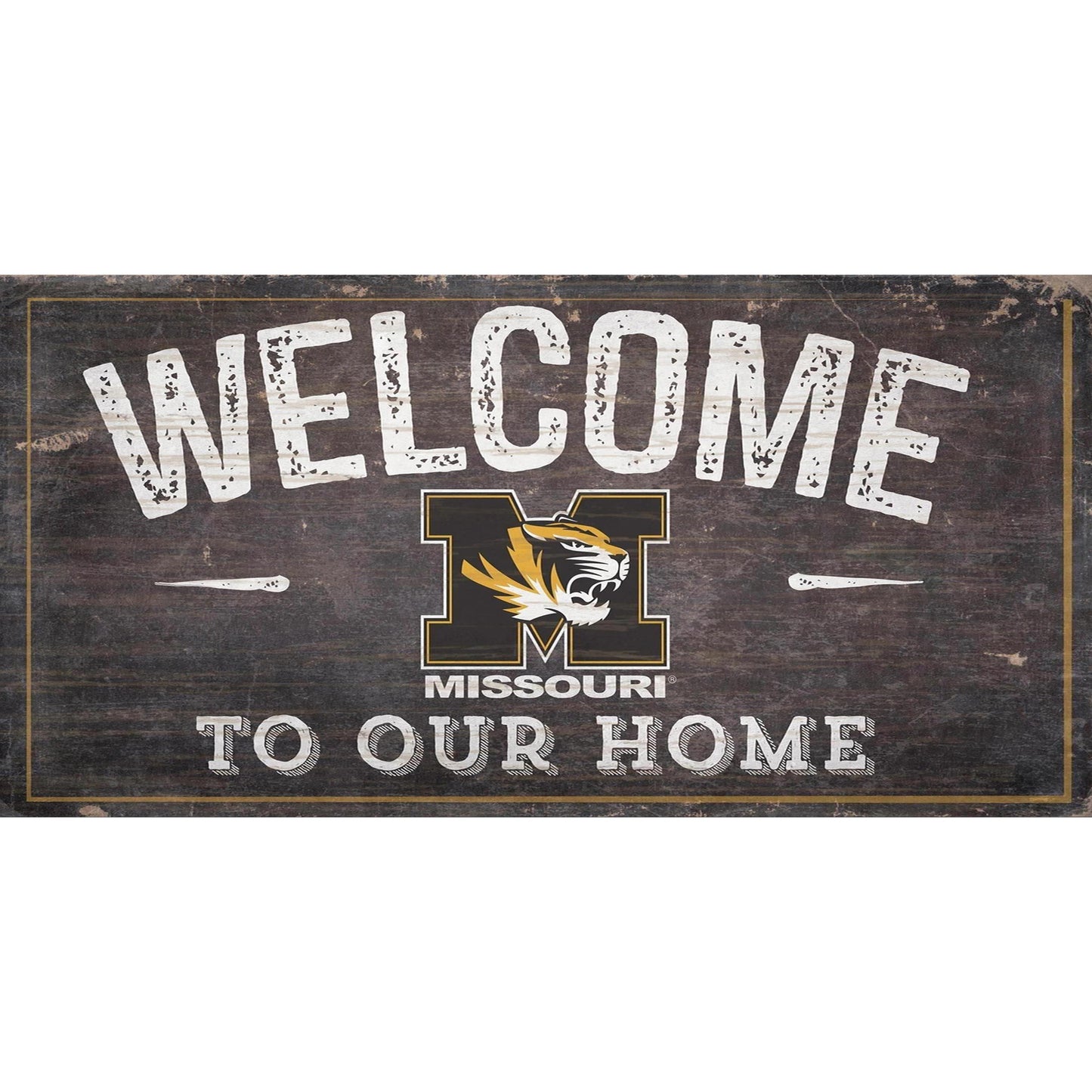 Missouri Tigers 11'' x 19'' Welcome To Our Home Sign