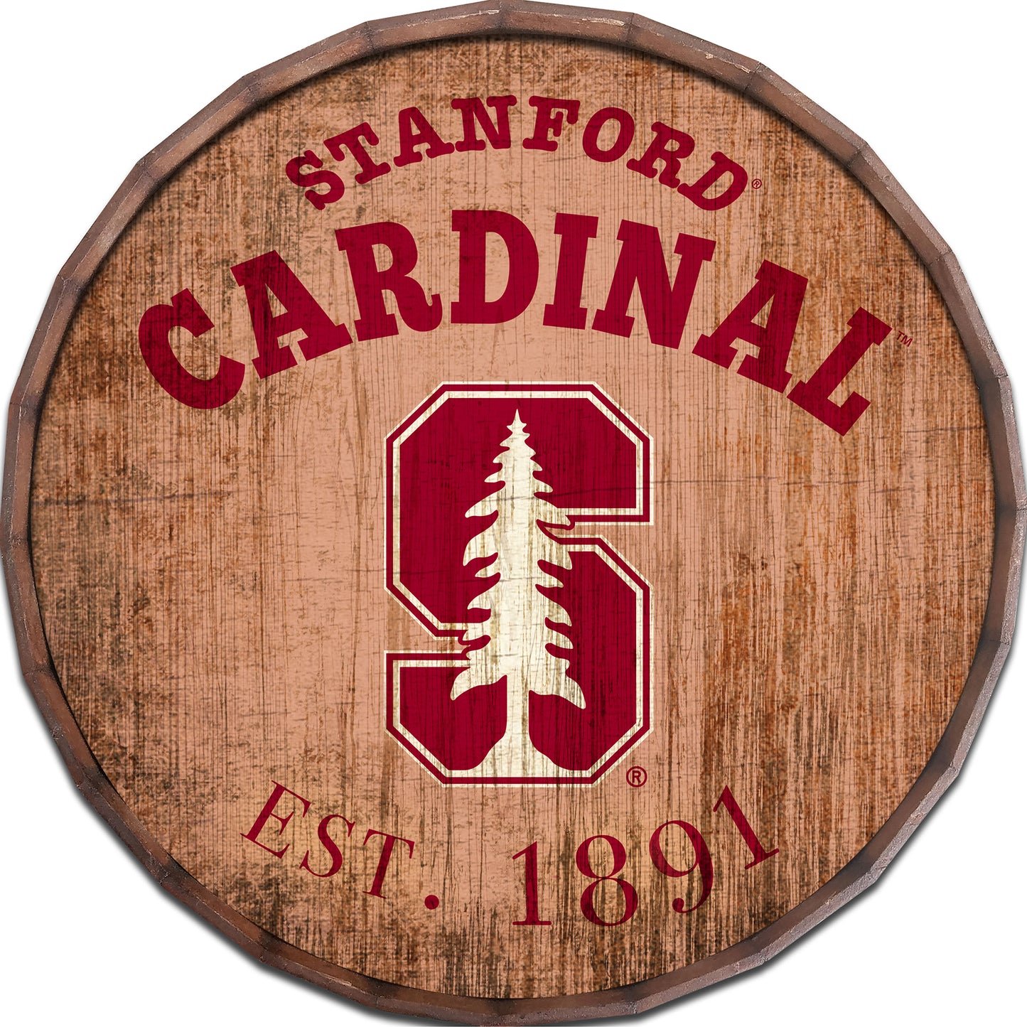 Stanford Cardinal 24'' Established Date Barrel Top