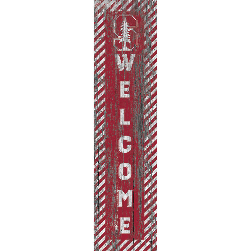 Stanford Cardinal 12'' x 48'' Door Leaner Welcome Sign