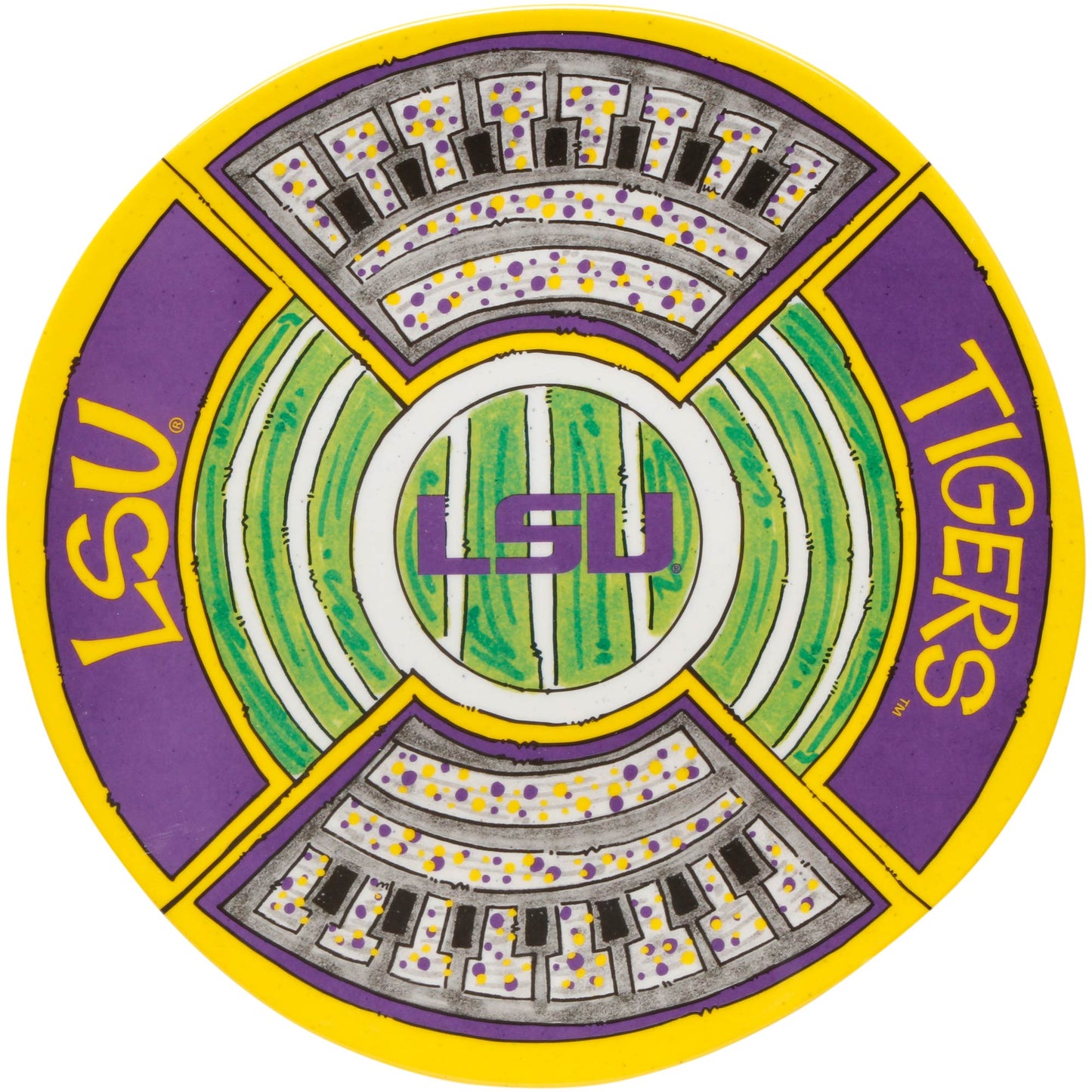 LSU Tigers 13.5" Round Stadium Platter
