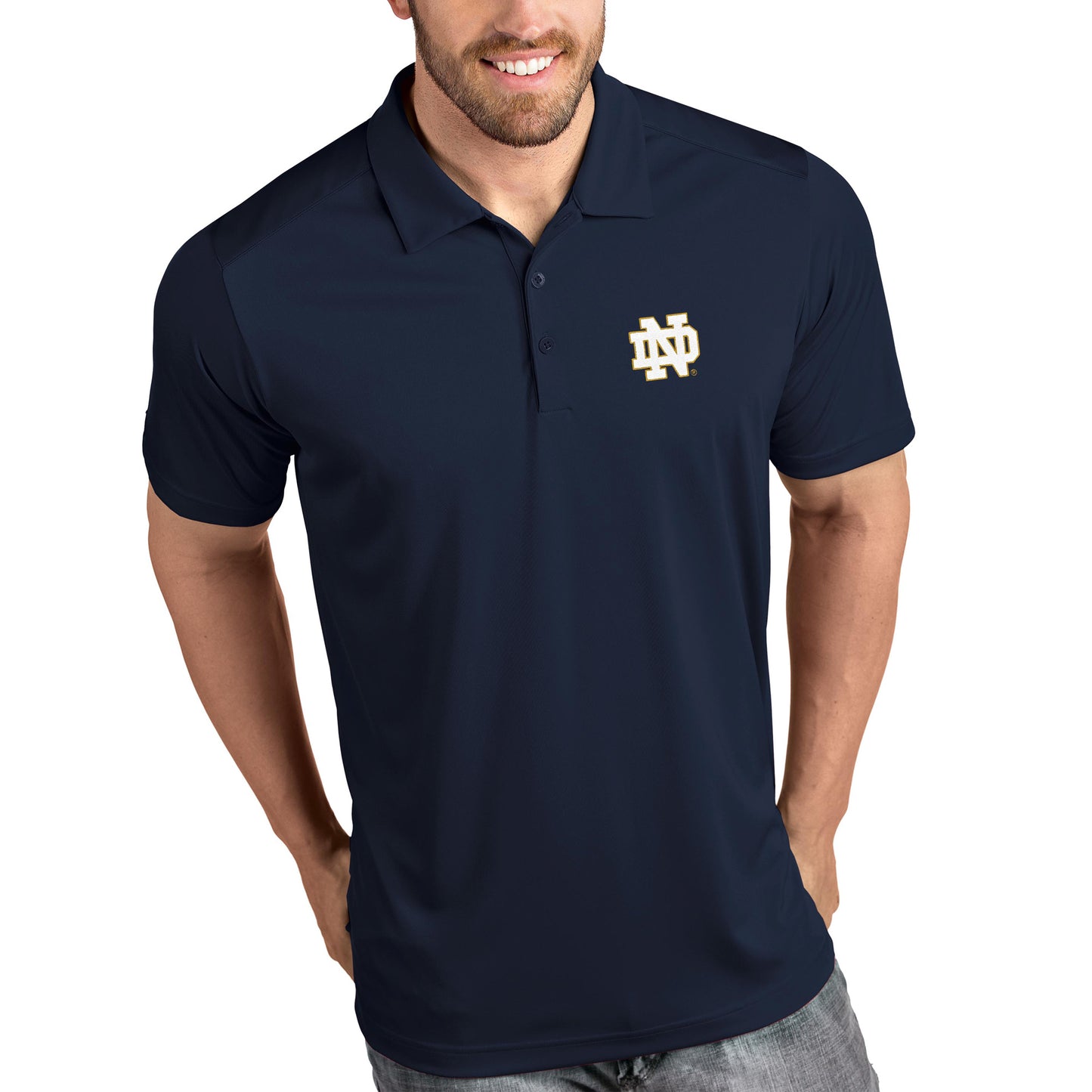Notre Dame Fighting Irish Antigua Tribute Polo - Navy