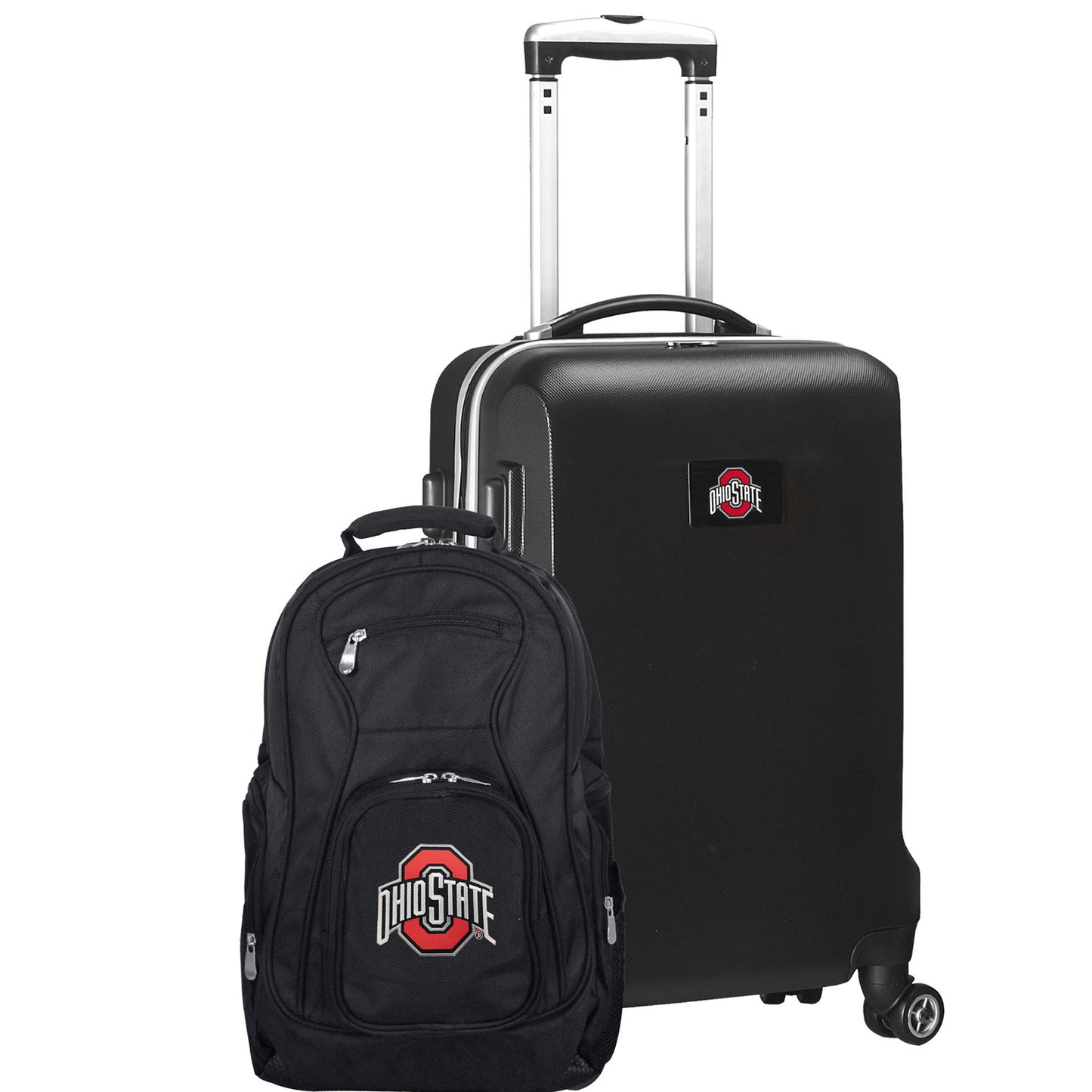 Ohio State Buckeyes Deluxe 2-Piece Backpack and Carry-On Set - Black