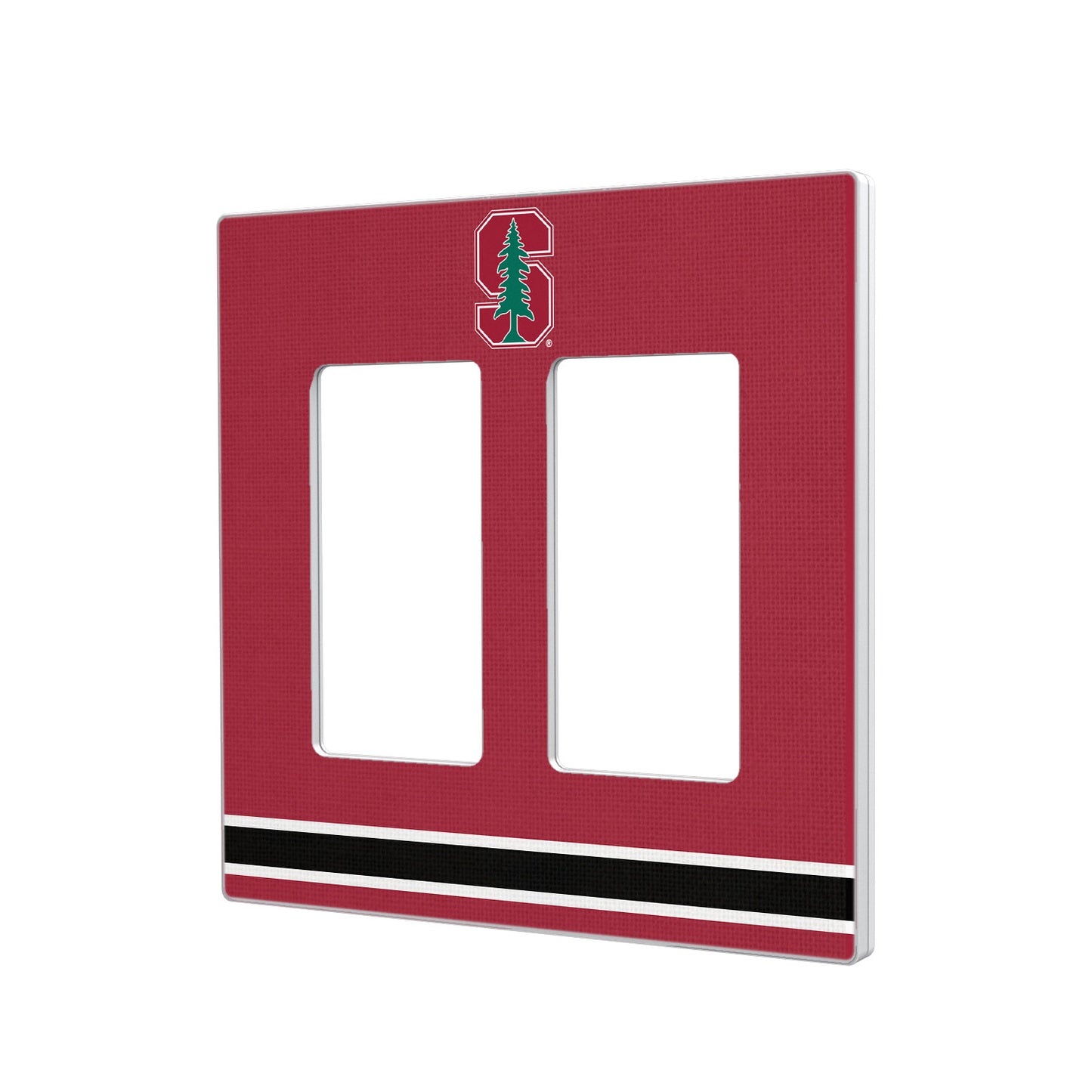 Stanford Cardinal Stripe Design Double Rocker Light Switch Plate