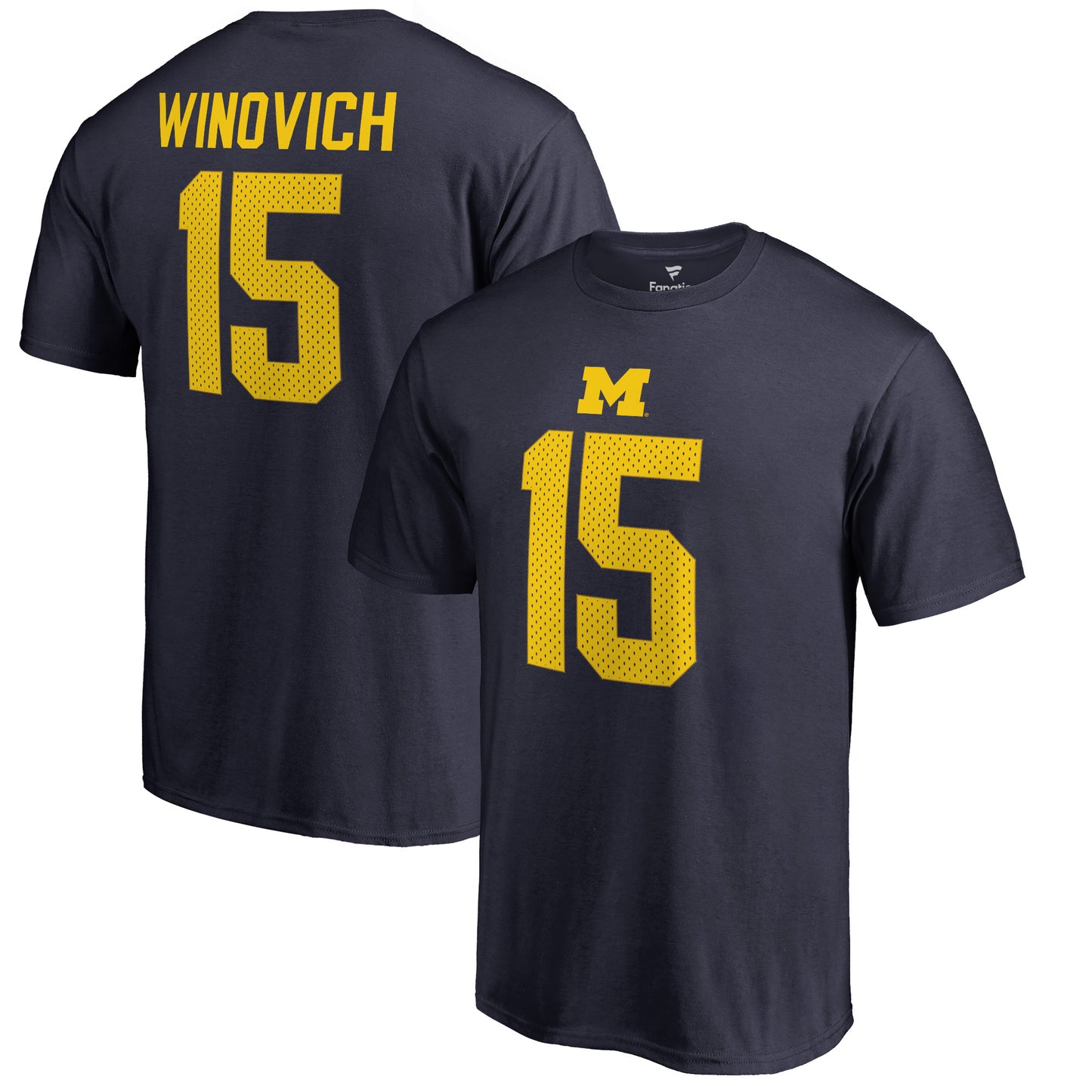 Men's Chase Winovich Navy Michigan Wolverines College Legends Name & Number T-Shirt